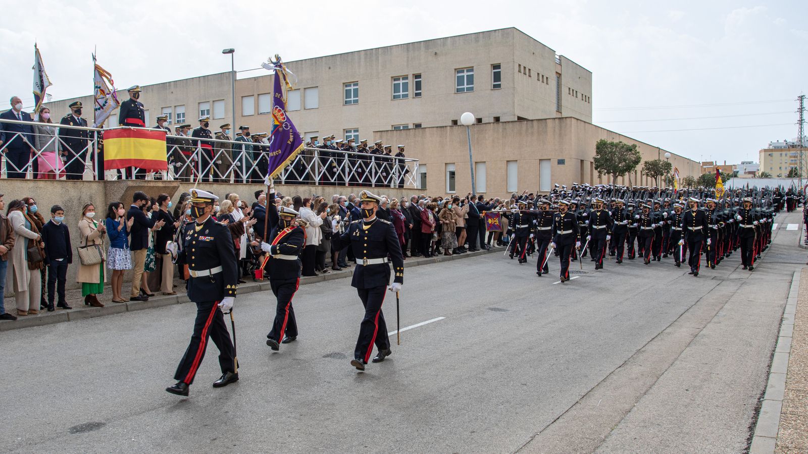 Desfile de la fuerza en el 485 aniversario de la Infantería de Marina.