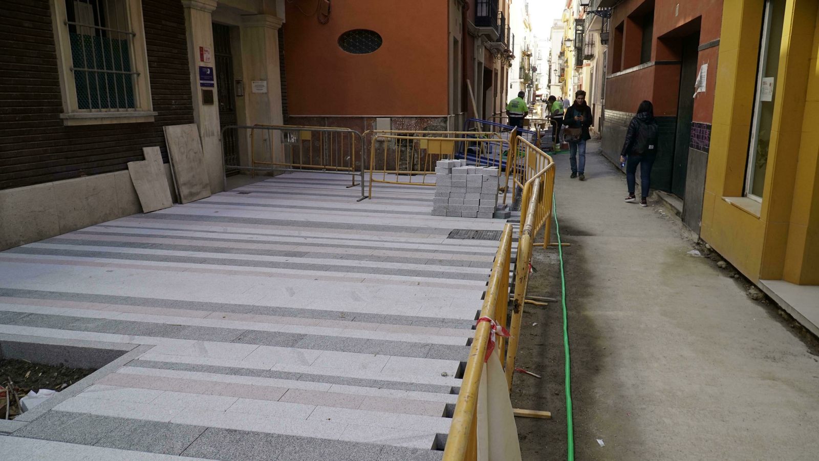 La nueva solería de Baños.