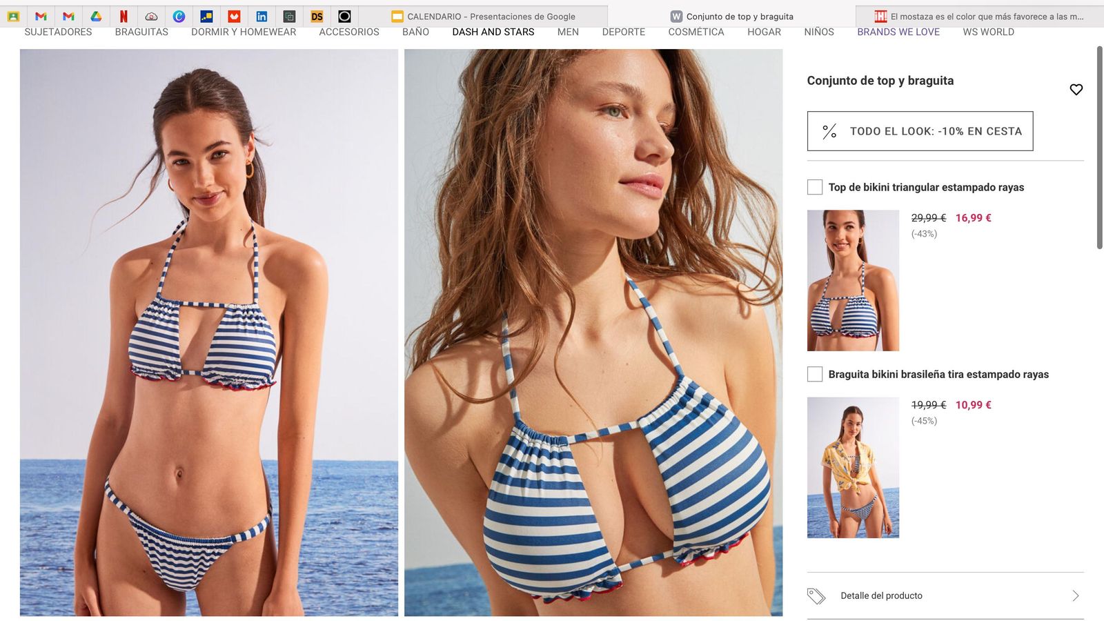 LOOK - AZUL, BLANCO Y ROJO RAYAS