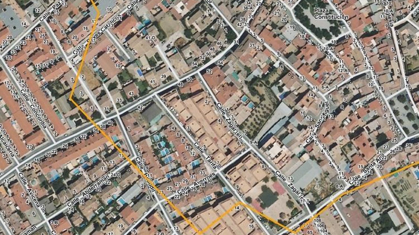 Límite entre Cúllar Vega y Las Gabias.