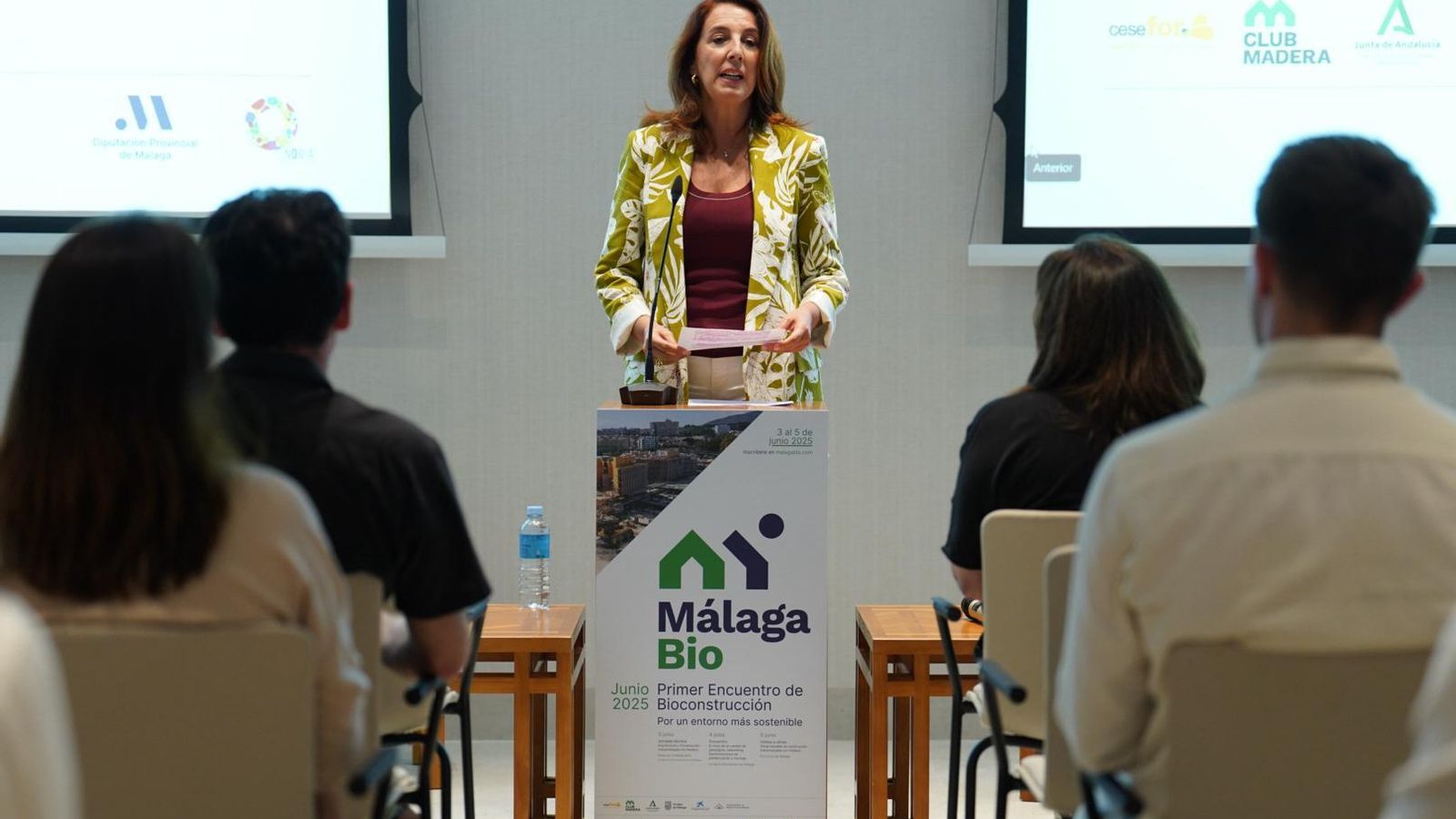 Antonia Ledesma, urante su intervención en la jornada inaugural de Málaga Bio.