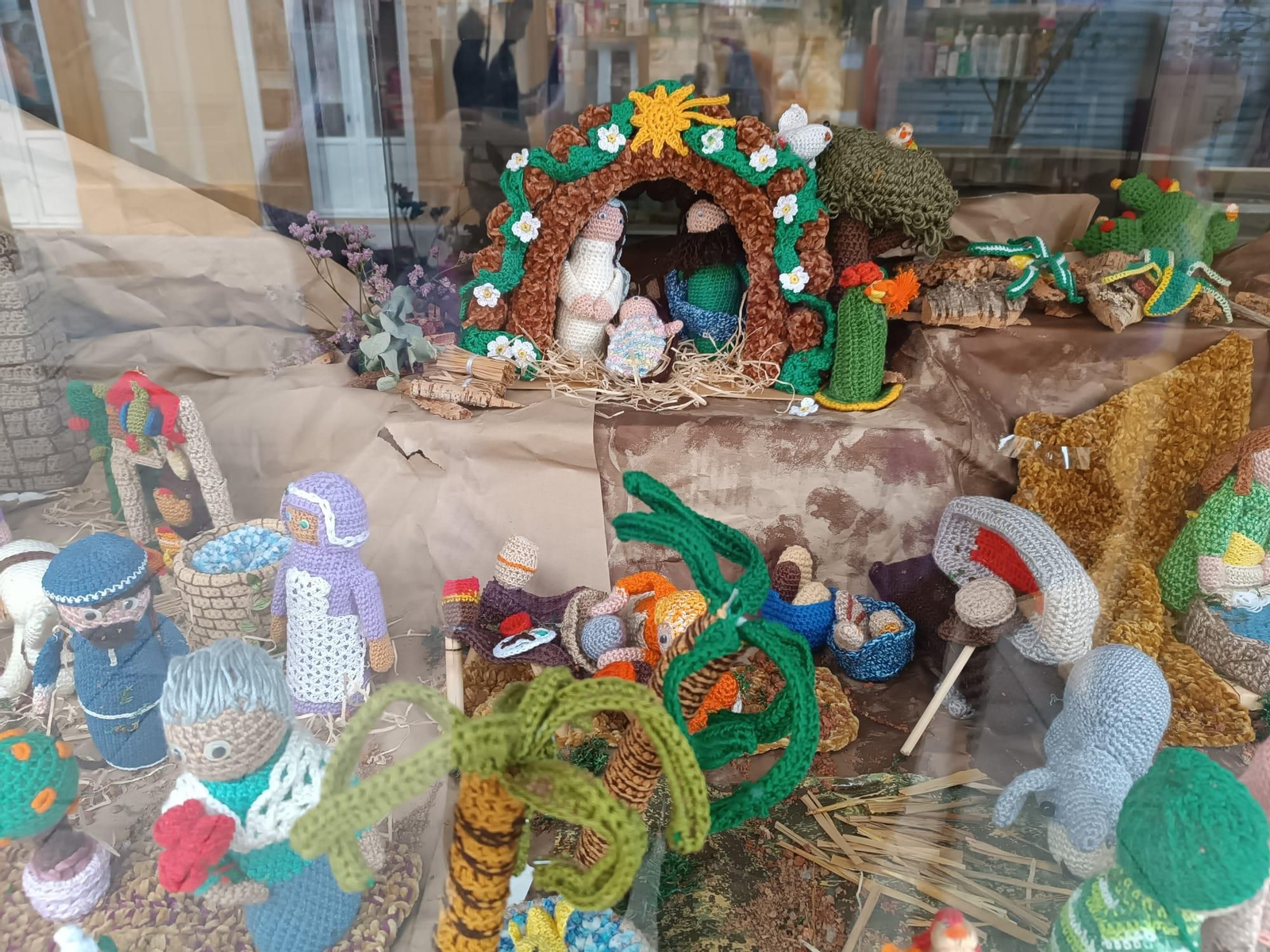 Portal de Belén de ganchillo en Algeciras