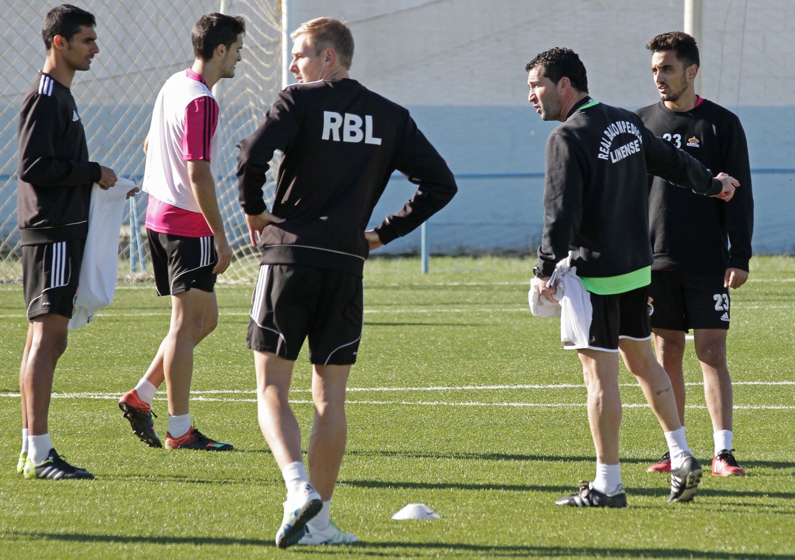Primer entrenamiento de Juan Mari Sánchez en la Balona