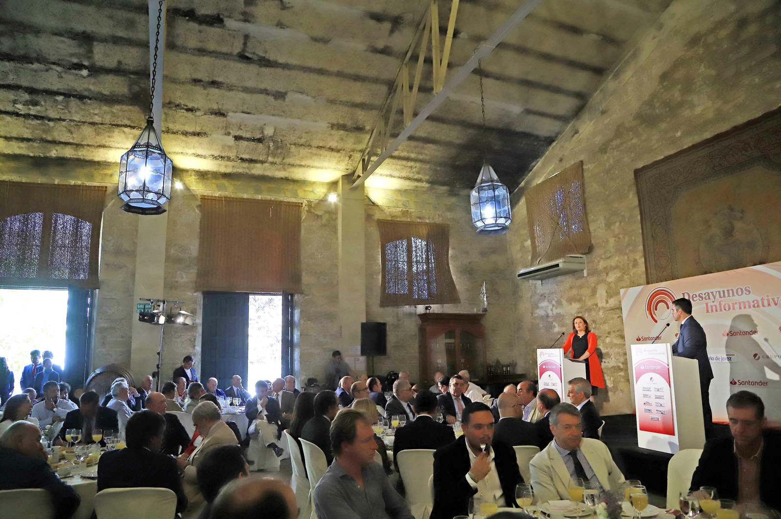 La consejera de agricultura y pesca Carmen Crespo en los desayunos del Banco de Santander y Grupo Joly