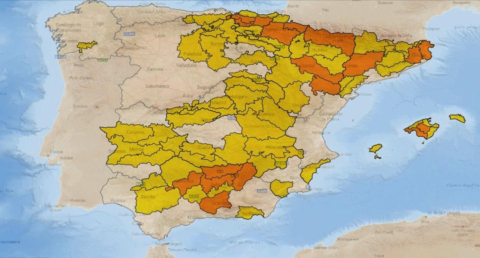 La nueva Dana dejará altas temperaturas y polvo subsahariano del norte de África.