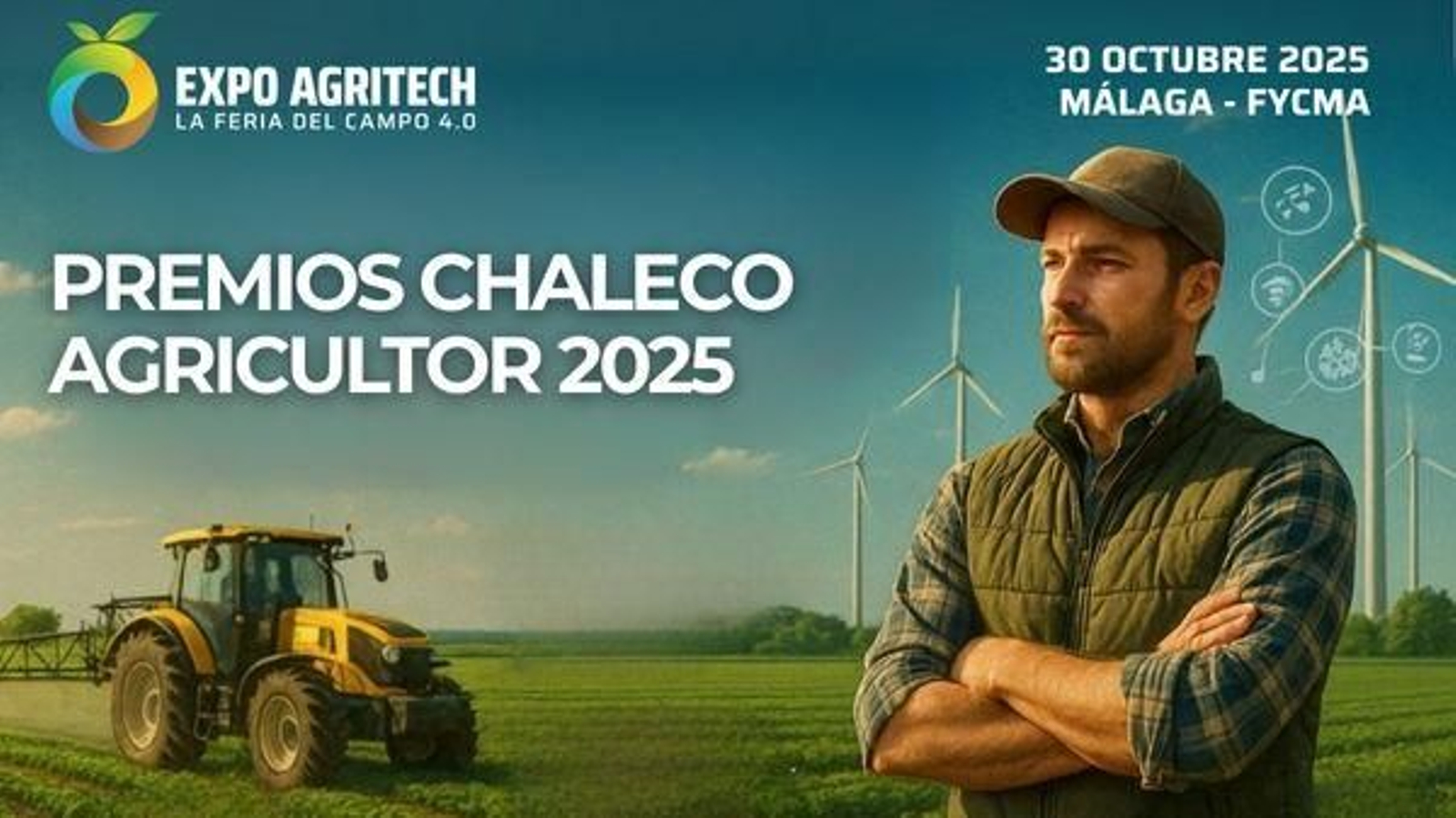 Cartel de los Premios Chaleco Agricultor en Expo AgriTech 2025
