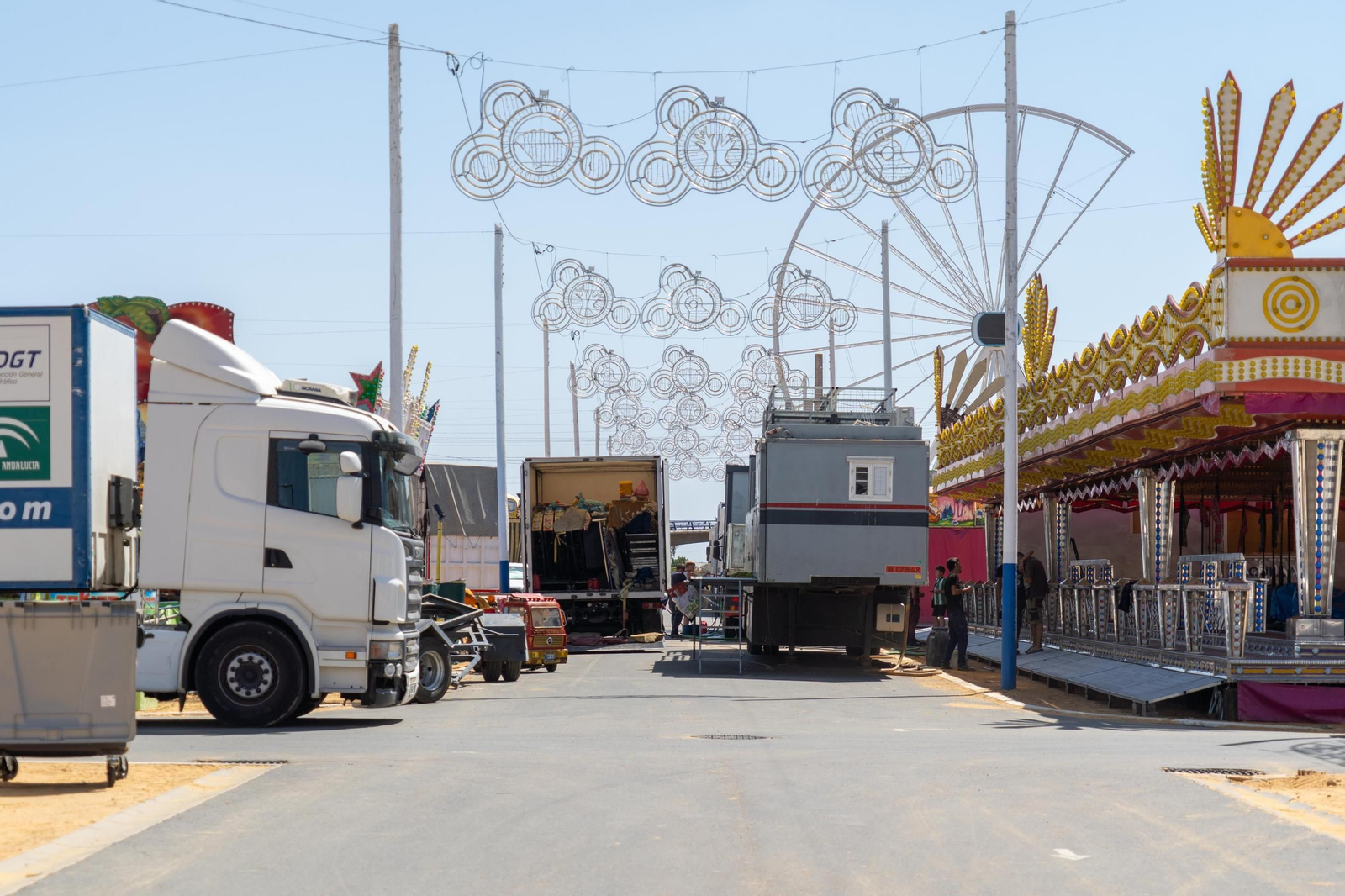 Imágenes de las Fiestas Colombinas días antes de su inauguración