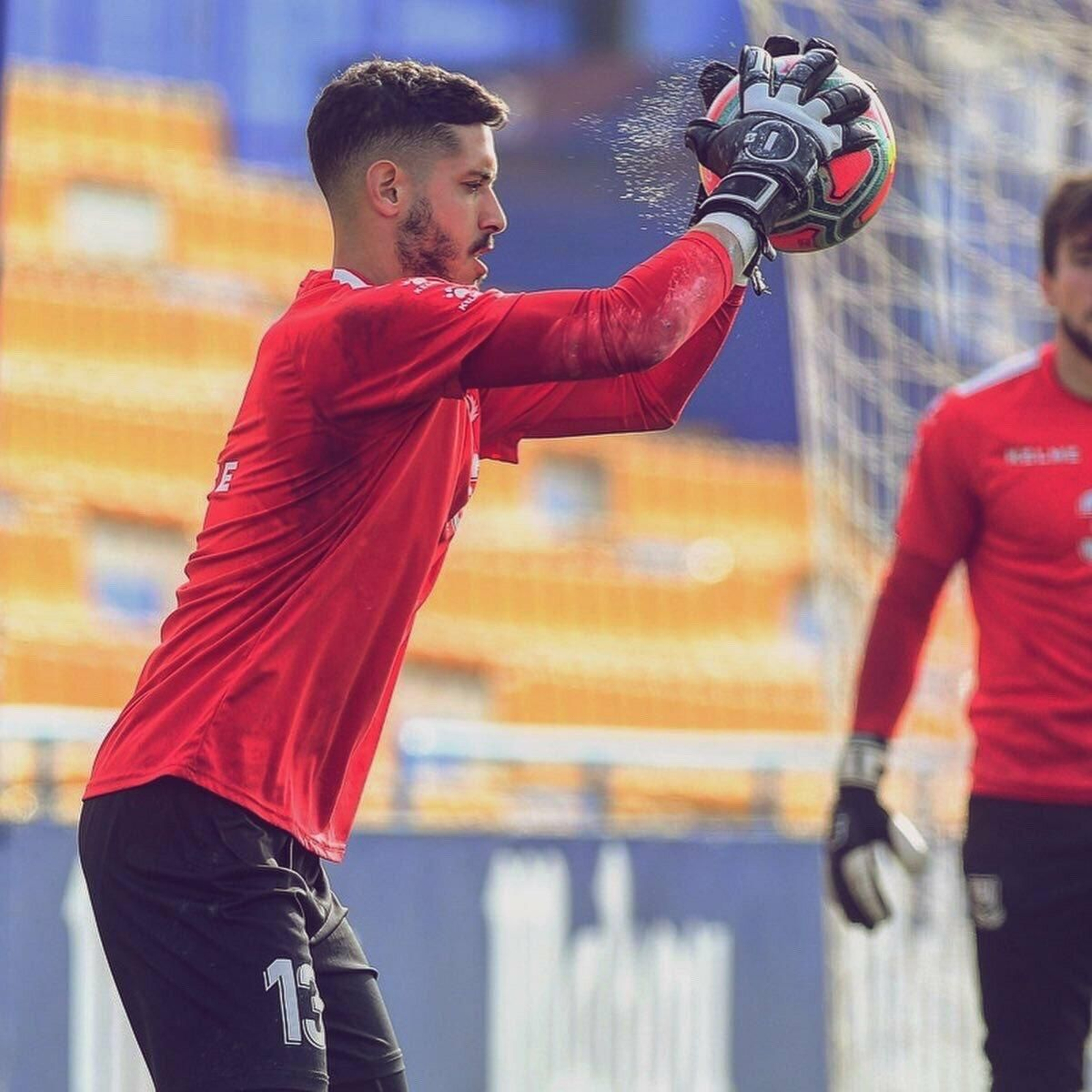 Samu Casado, en un entrenamiento.