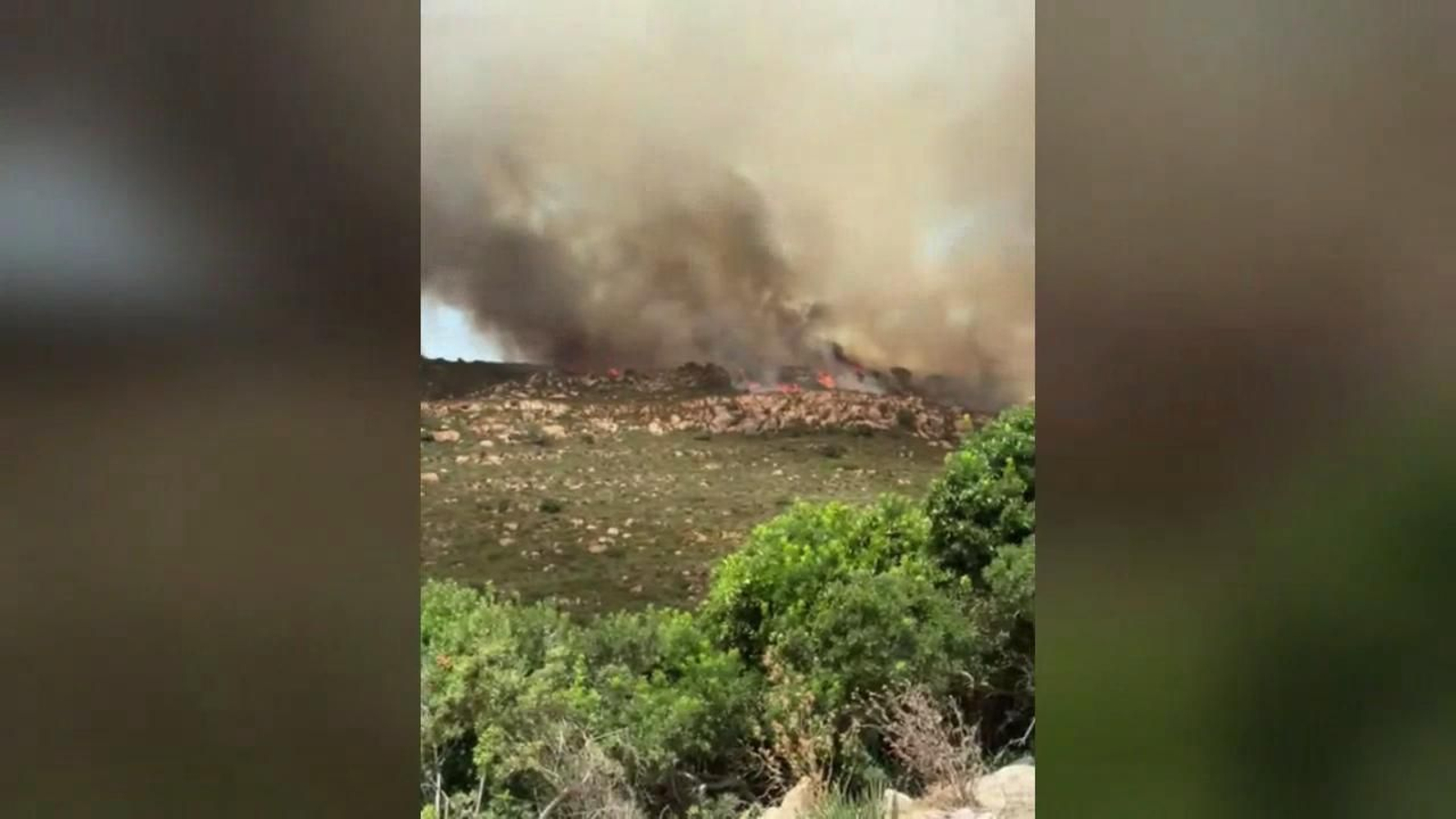Así se lucha de nuevo contra el fuego en Tarifa