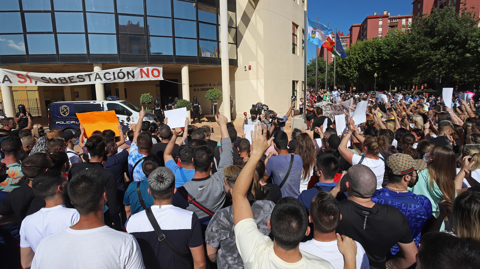 Fotos de la manifestación de La Atunara en La Línea