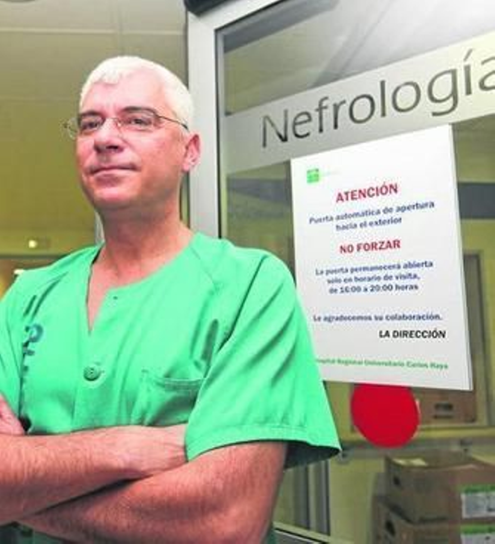 El facultativo, en la unidad de Nefrología del Hospital Carlos Haya.