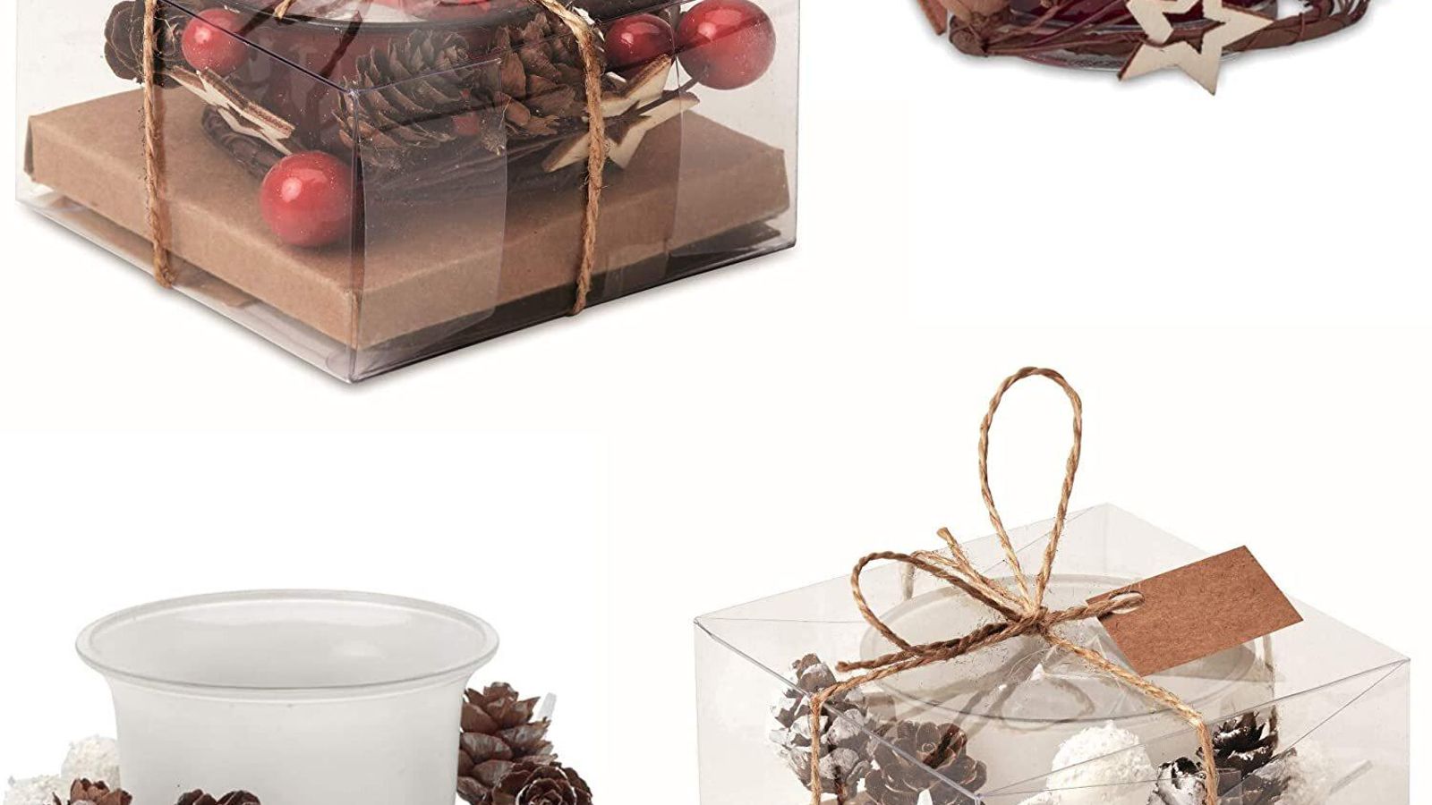 Juego de velas navideñas