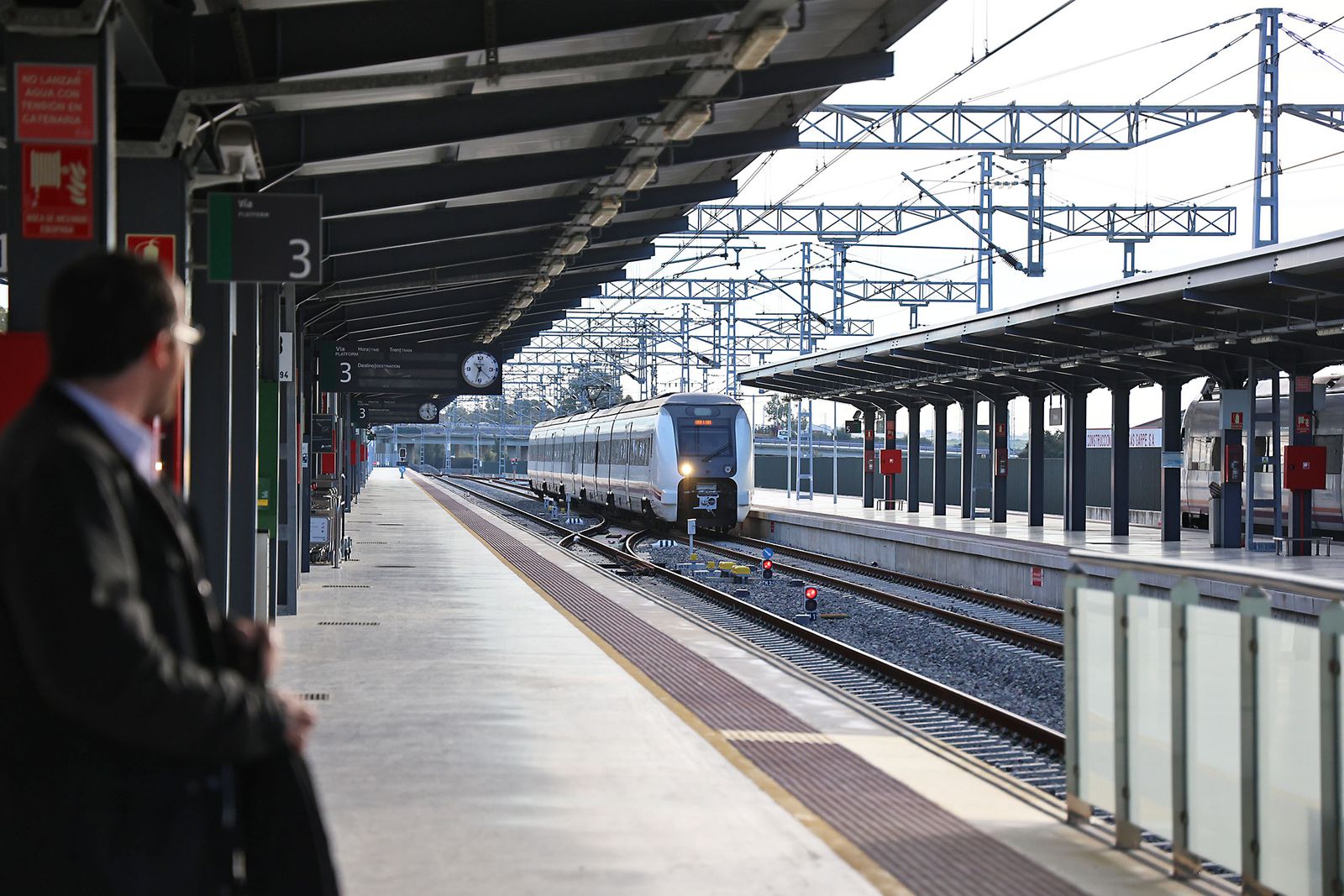 La estación de Huelva la mañana siguiente del trágico accidente