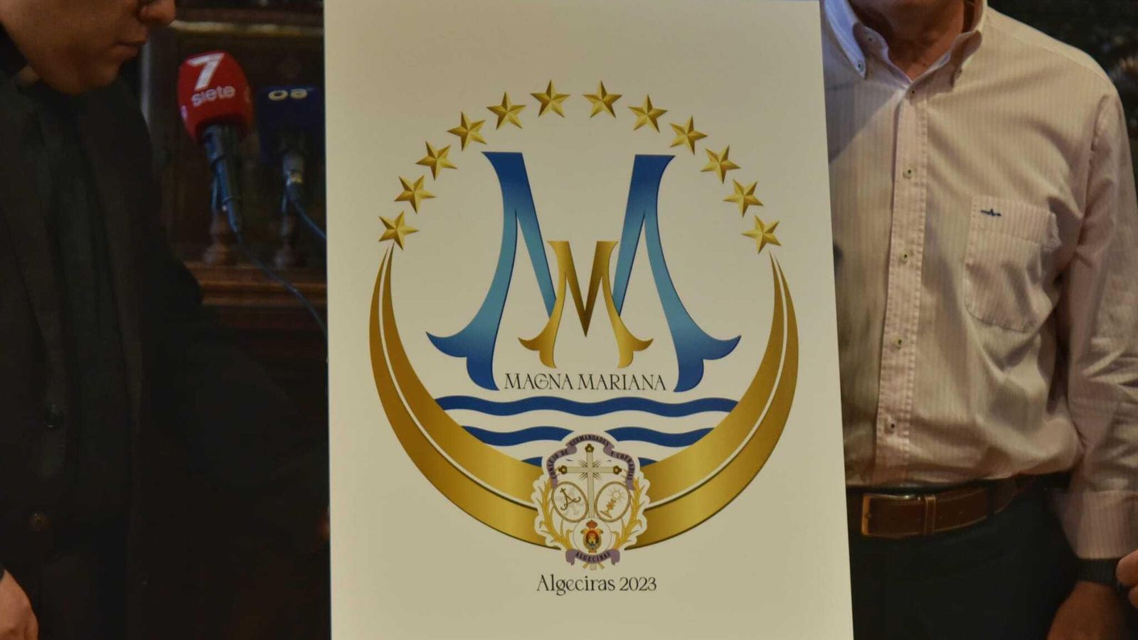 Detalle de imagotipo de la Magna Mariana de Algeciras 2023 Detalle de imagotipo de la Magna Mariana de Algeciras 2023