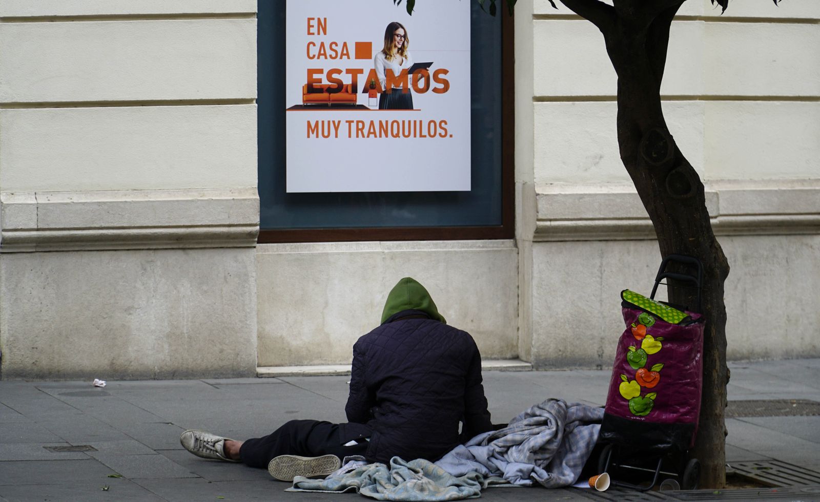 Persona sin hogar, en una imagen de archivo.