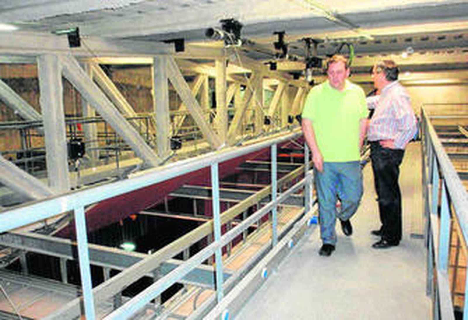 La estructura del Auditorio a 20 metros de altura.