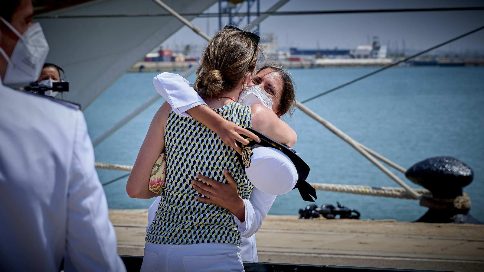 Recibimiento al buque escuela de la Armada española 'Juan Sebastián de Elcano'