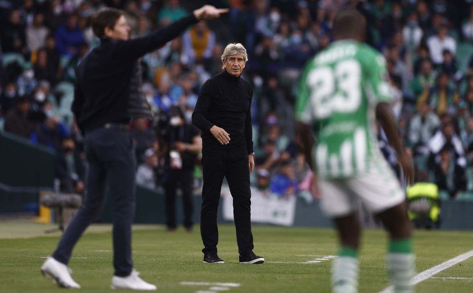 Manuel Pellegrini, durante el partido Betis-Eintracht.