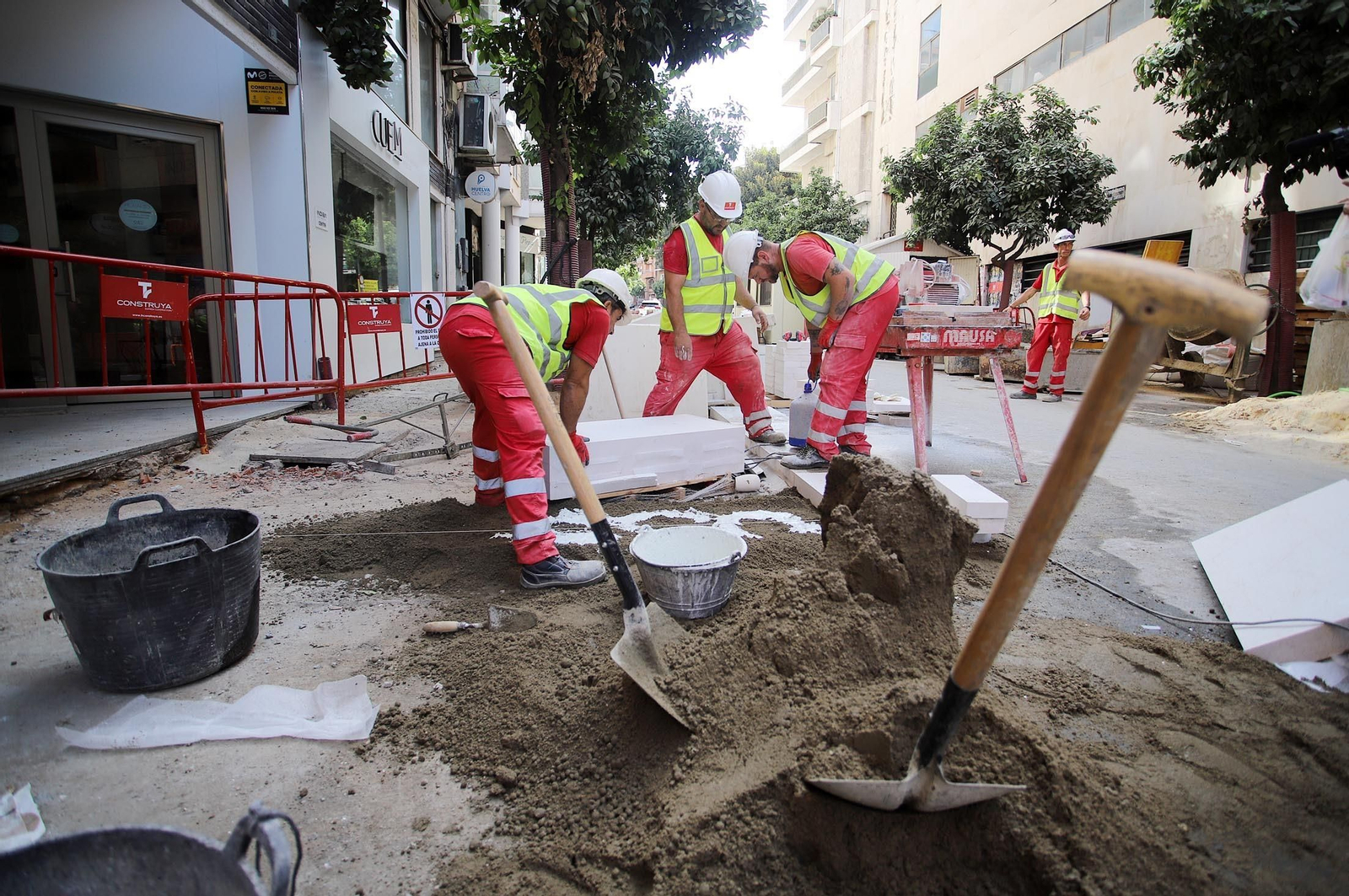 Imágenes de las obras de la calle Puerto