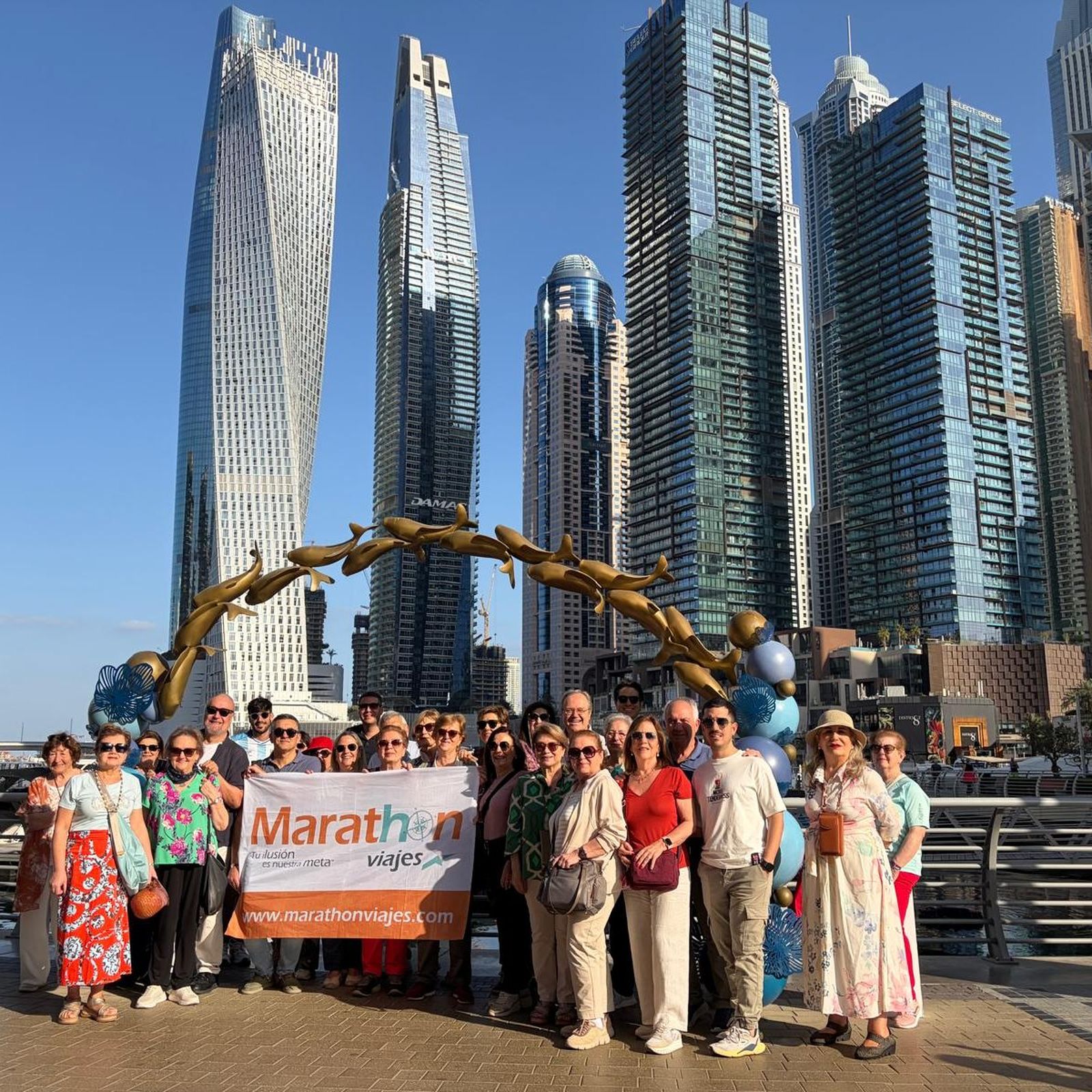 Turistas cordobeses en Dubai.