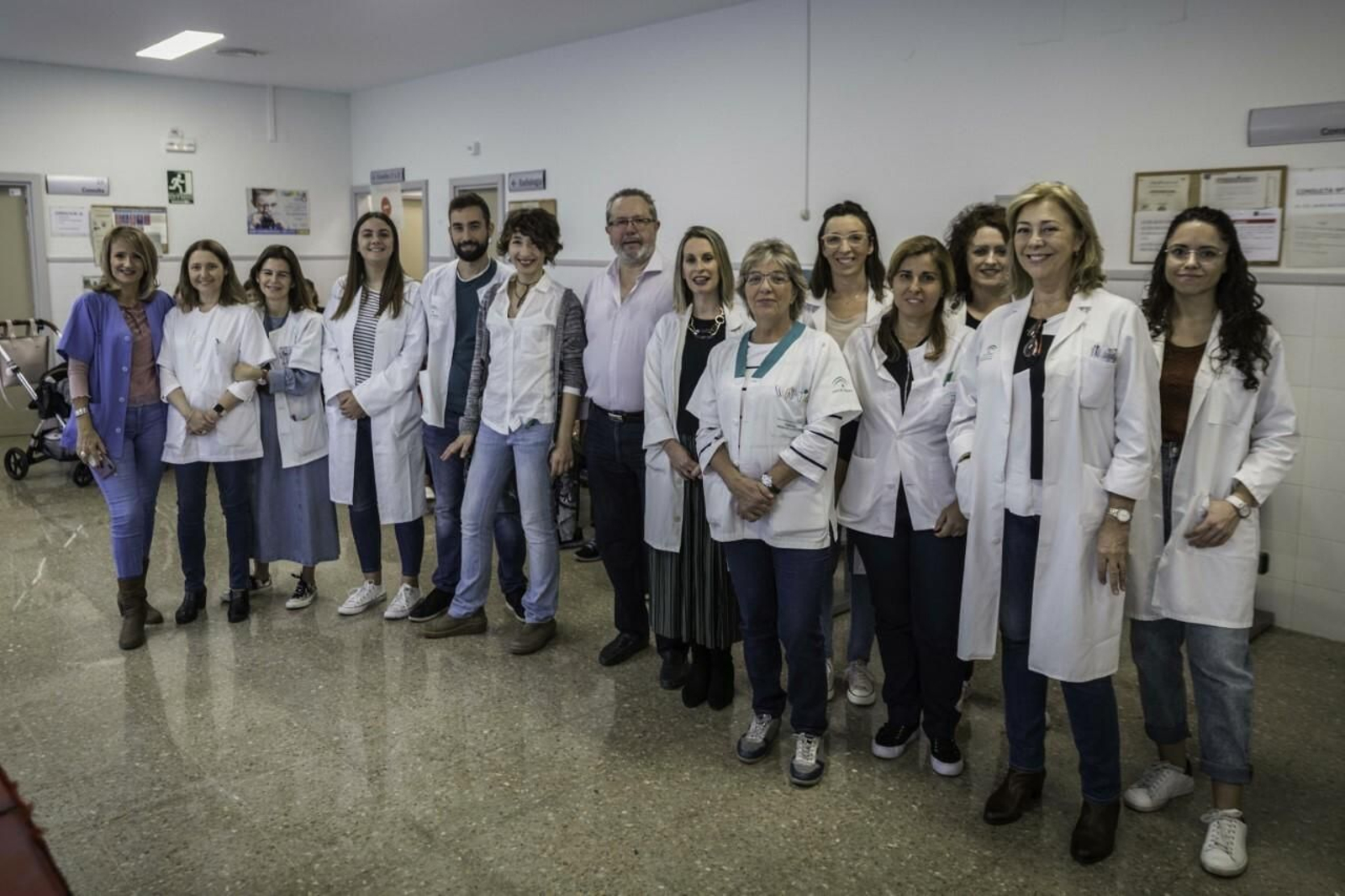 Parte de los profesionales del centro de salud Delicias participantes en la jornada de puertas abiertas.