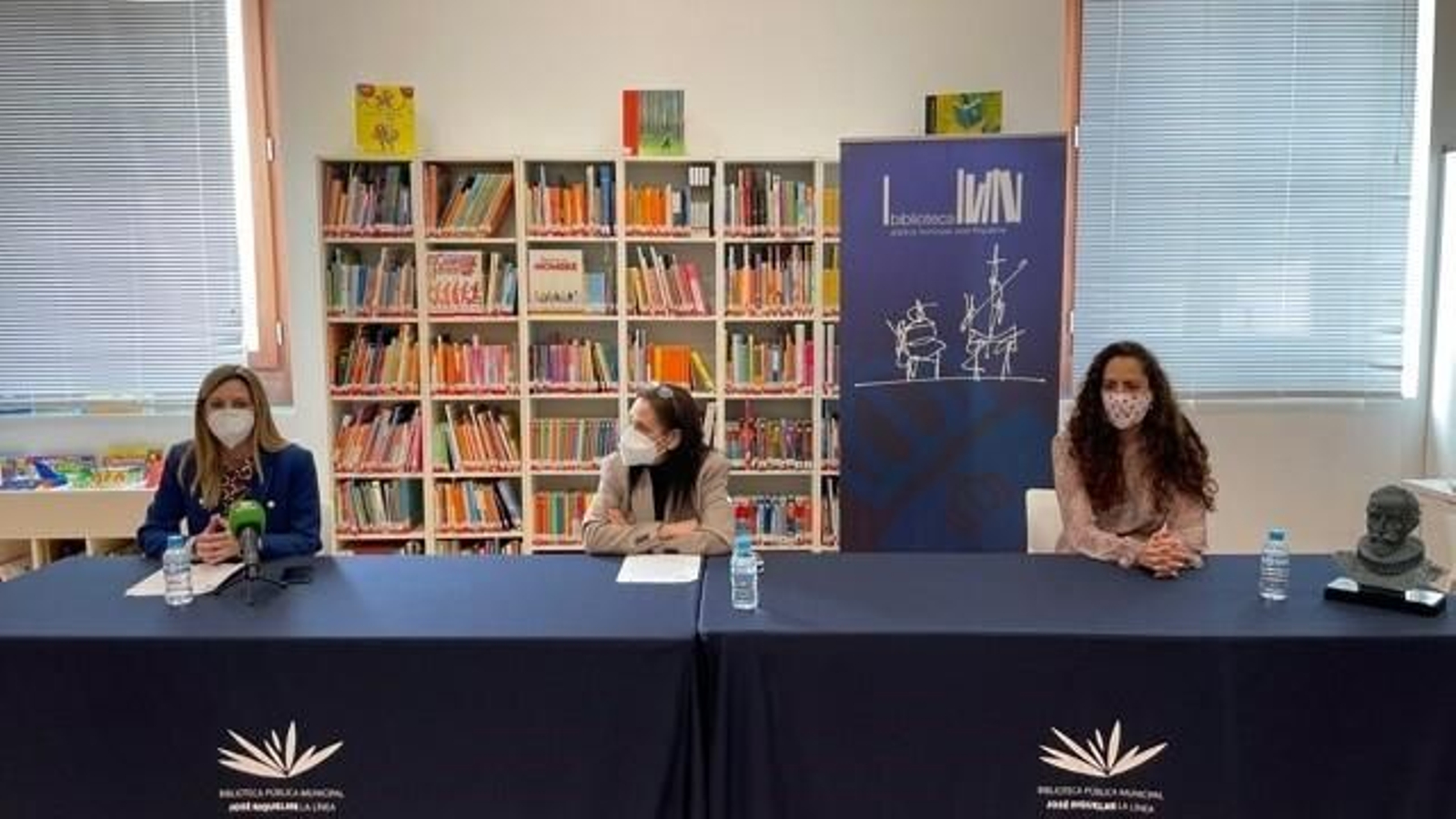 Un momento de la presentación de la Feria del Libro linense