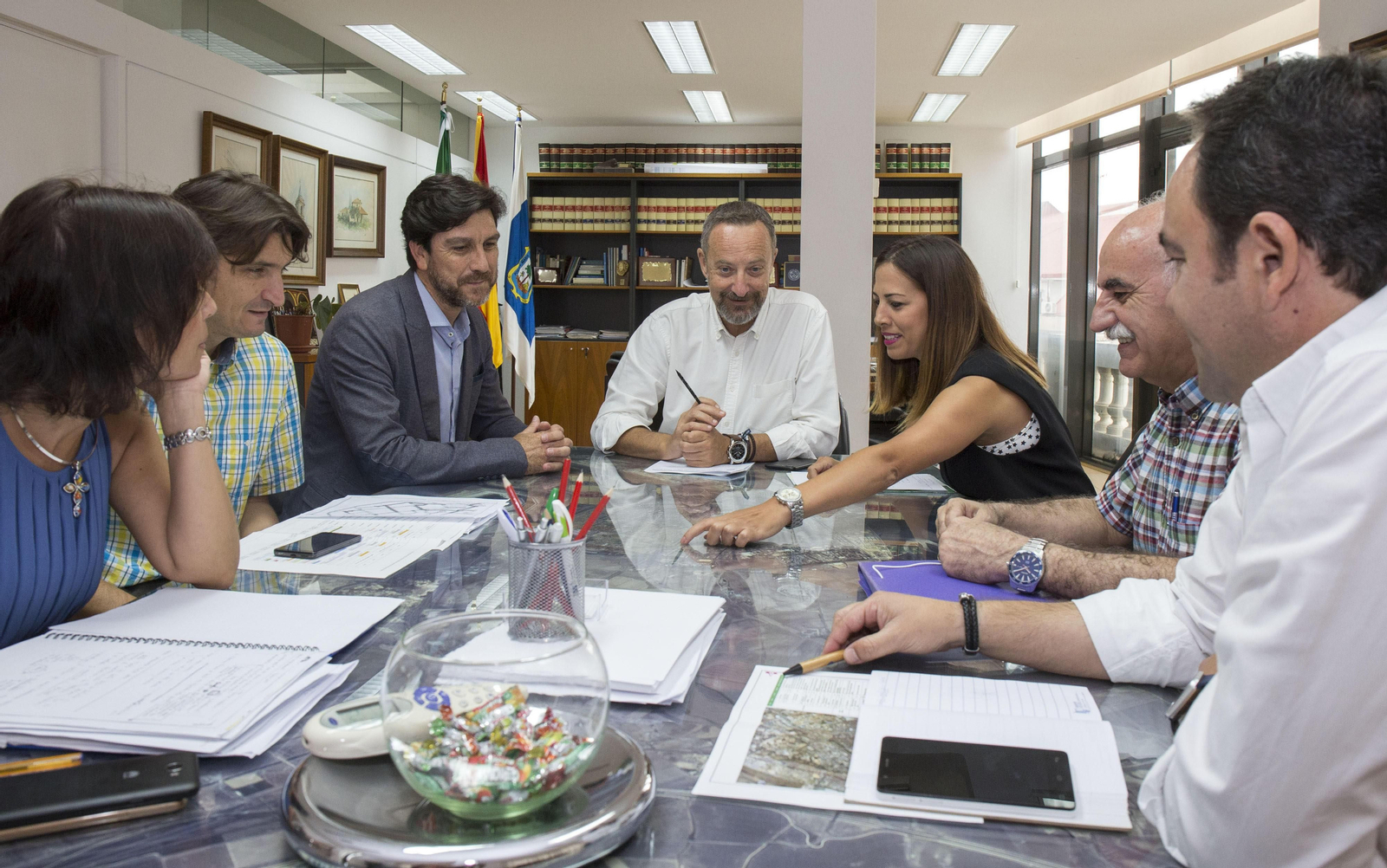 Enrique Gaviño, Manuel Gómez y María José Bejarano.