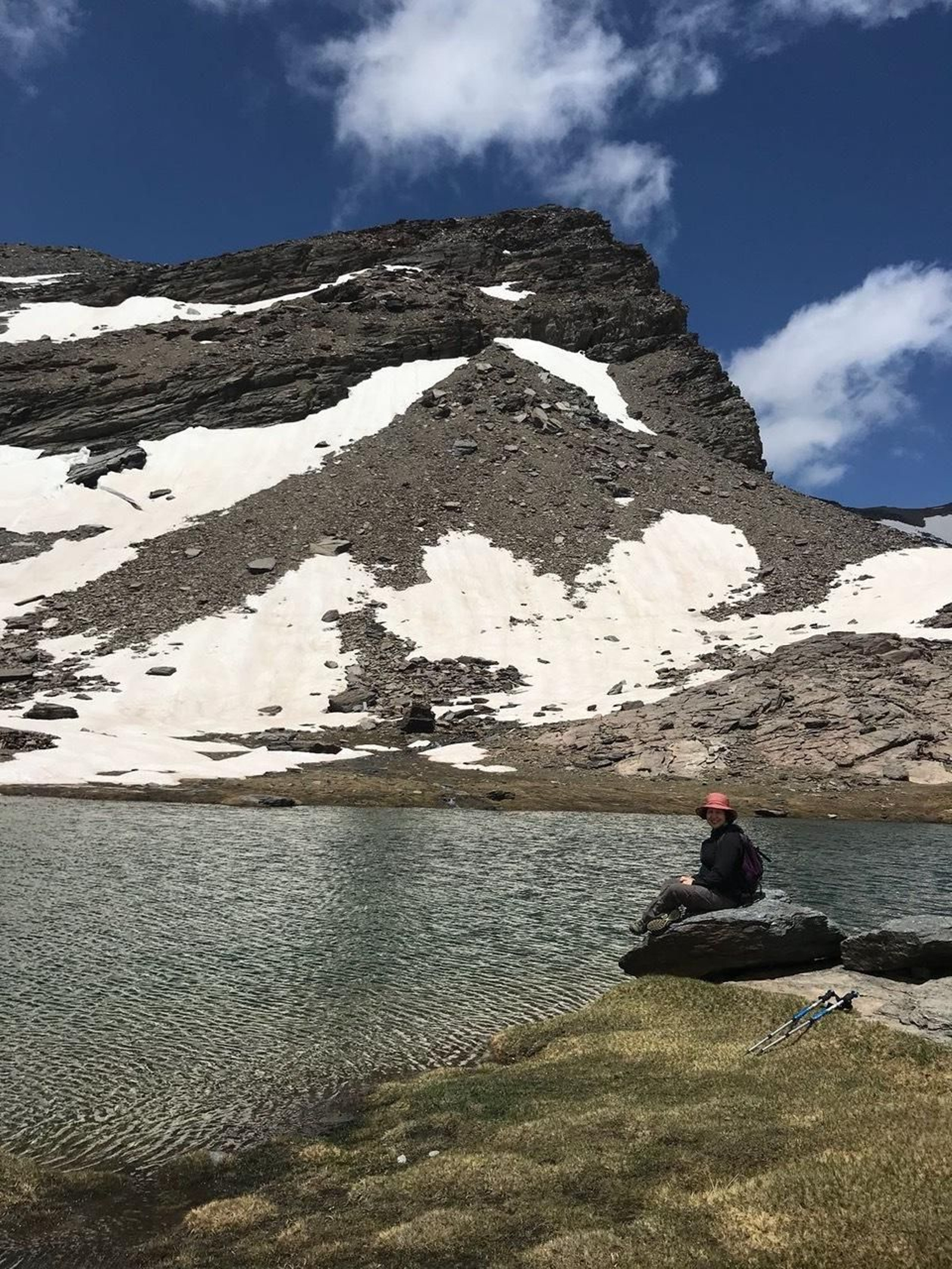 Mari Luz Díaz en siete lagunas.