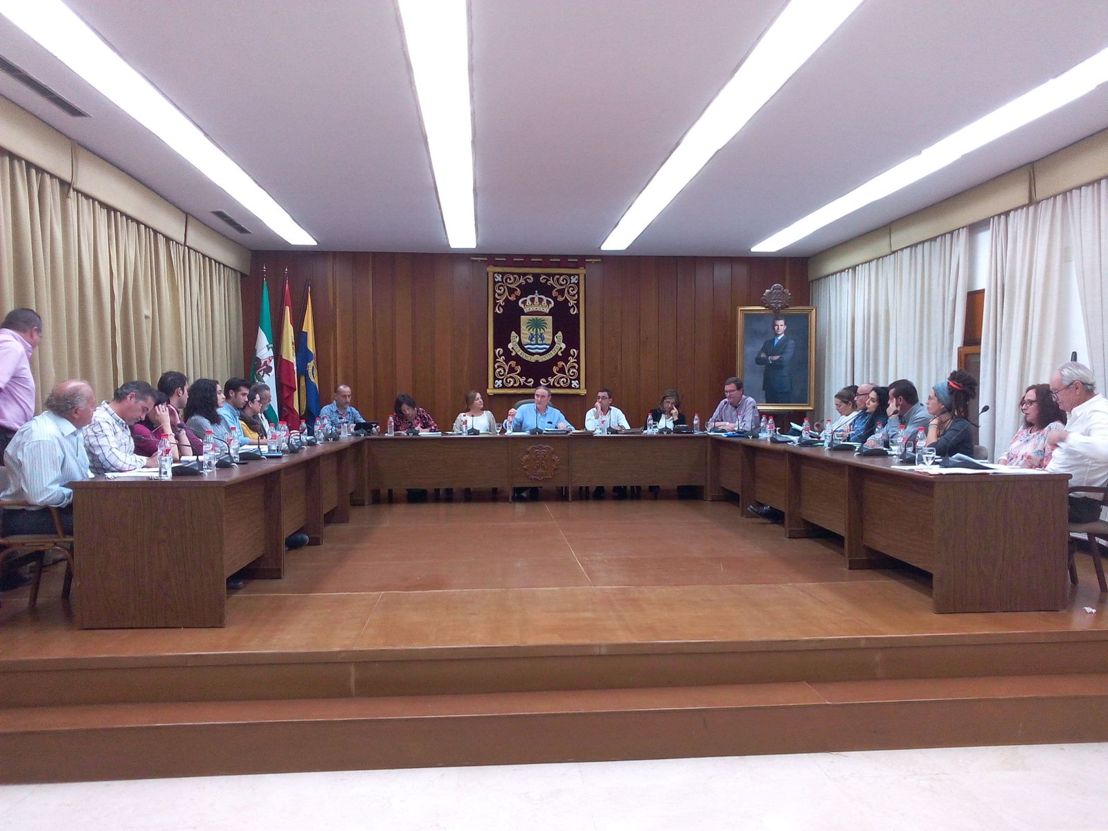 Detalle de un Pleno del Ayuntamiento de Palma del Río.