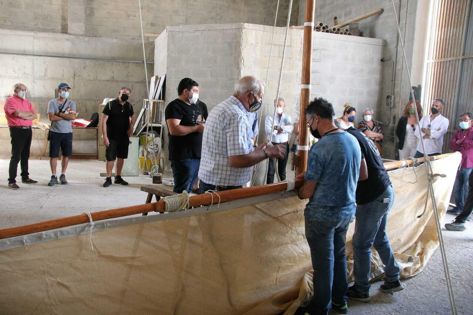El Festival Cultural de Vela Latina, durante la exhibición práctica.