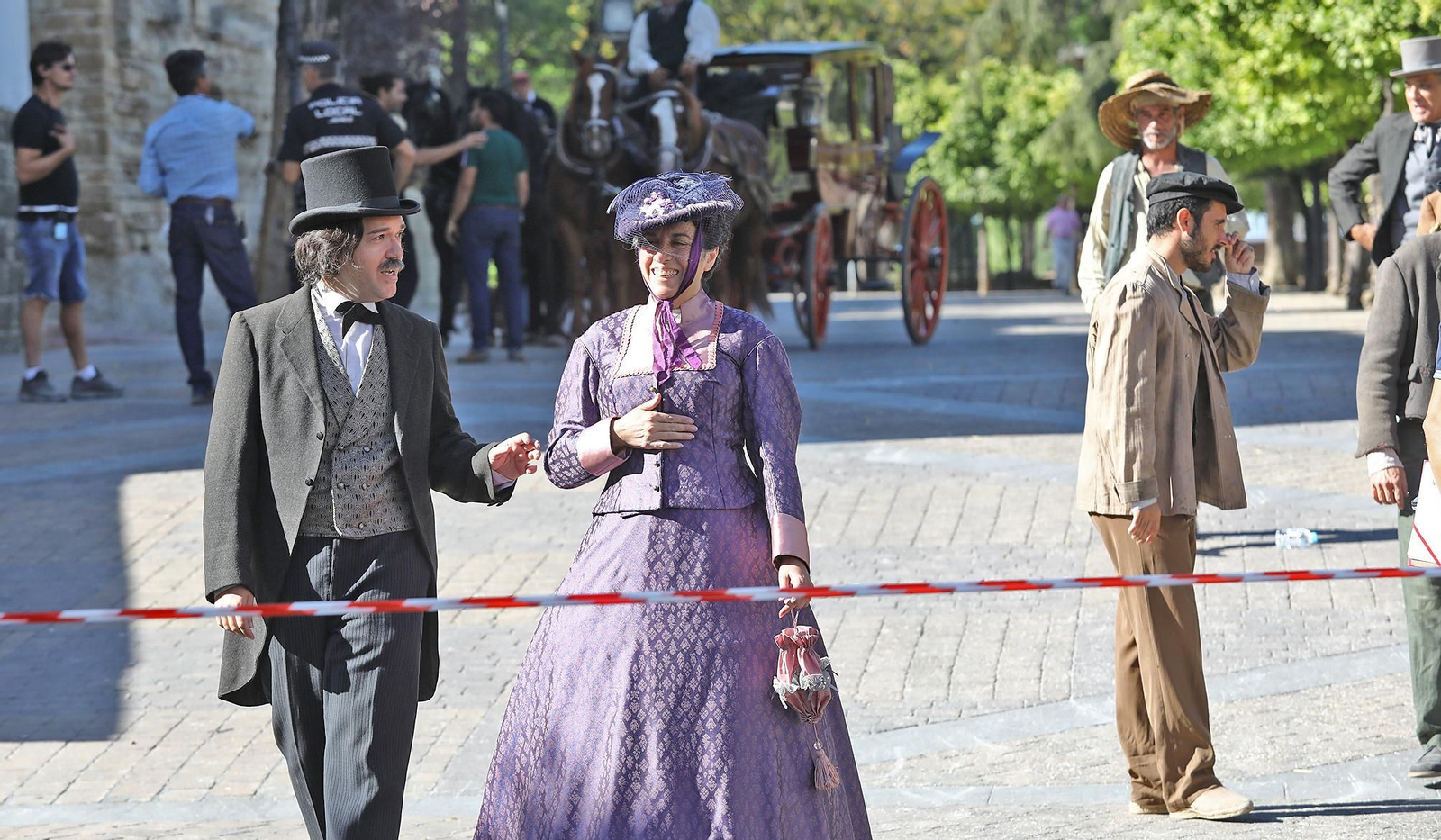 Imágenes de los días de rodaje en Jerez de la serie 'La Templanza'