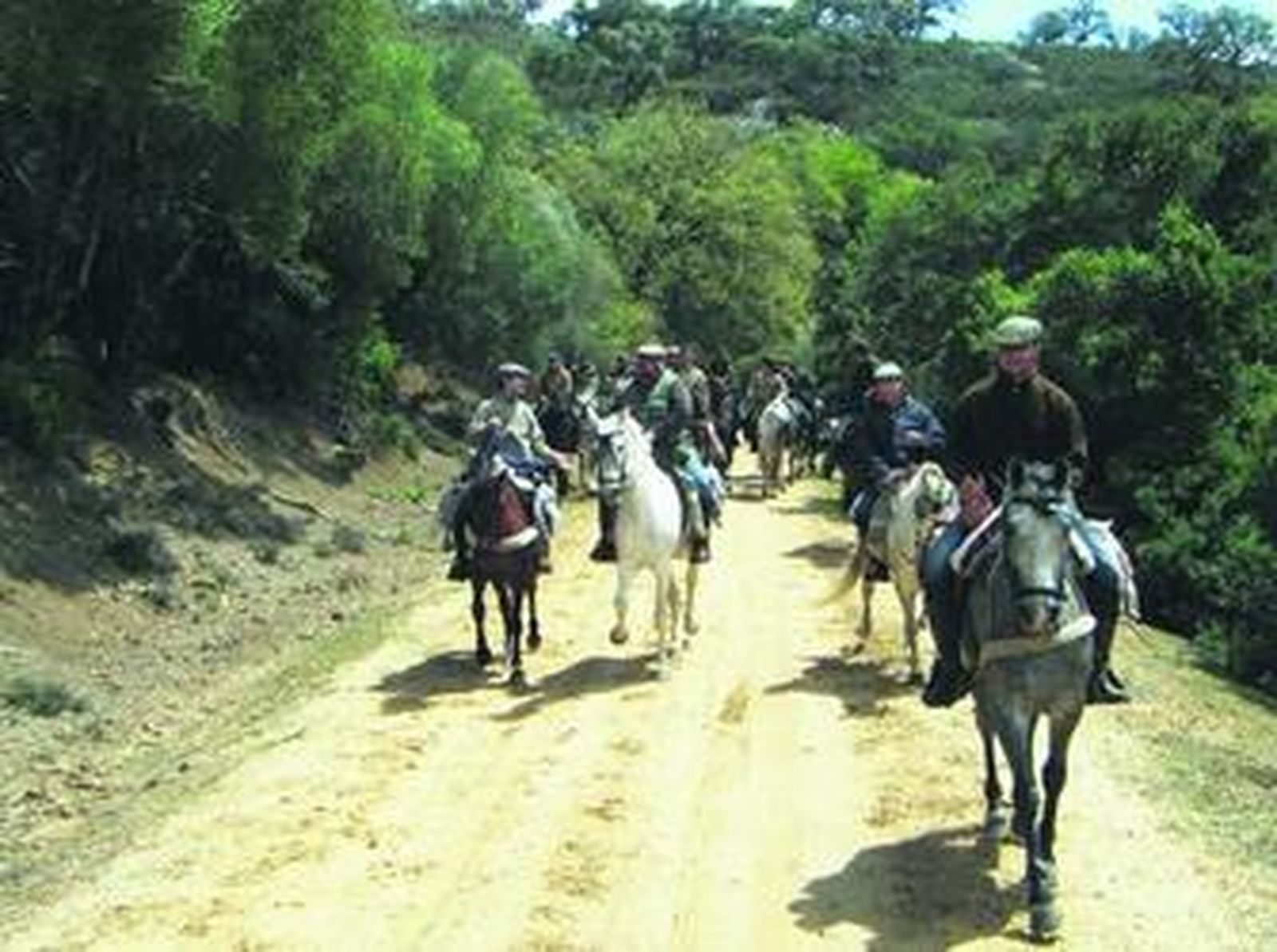 Los miembros de La Traba, durante la ruta por La Almoraima el pasado fin de semana.