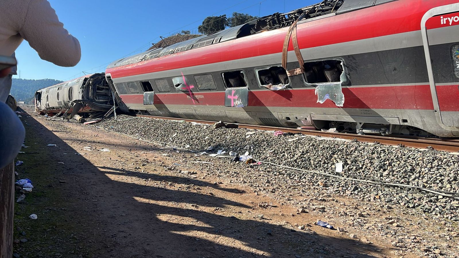Las imágenes de la zona cero del accidente ferroviario en Adamuz