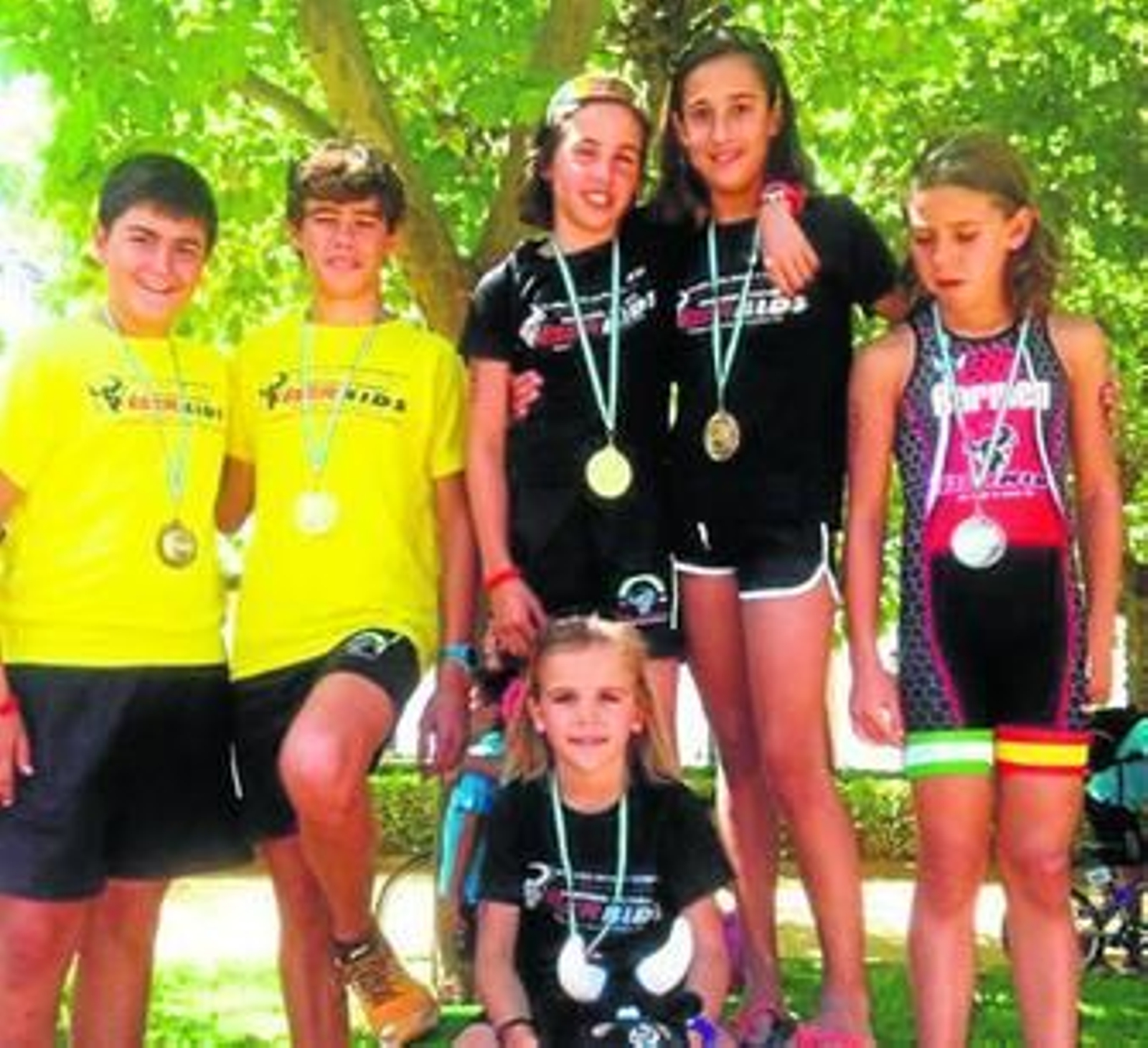 Algunos de los integrantes del CD Iberman que compitieron en el Circuito Andaluz de Marmolejo.