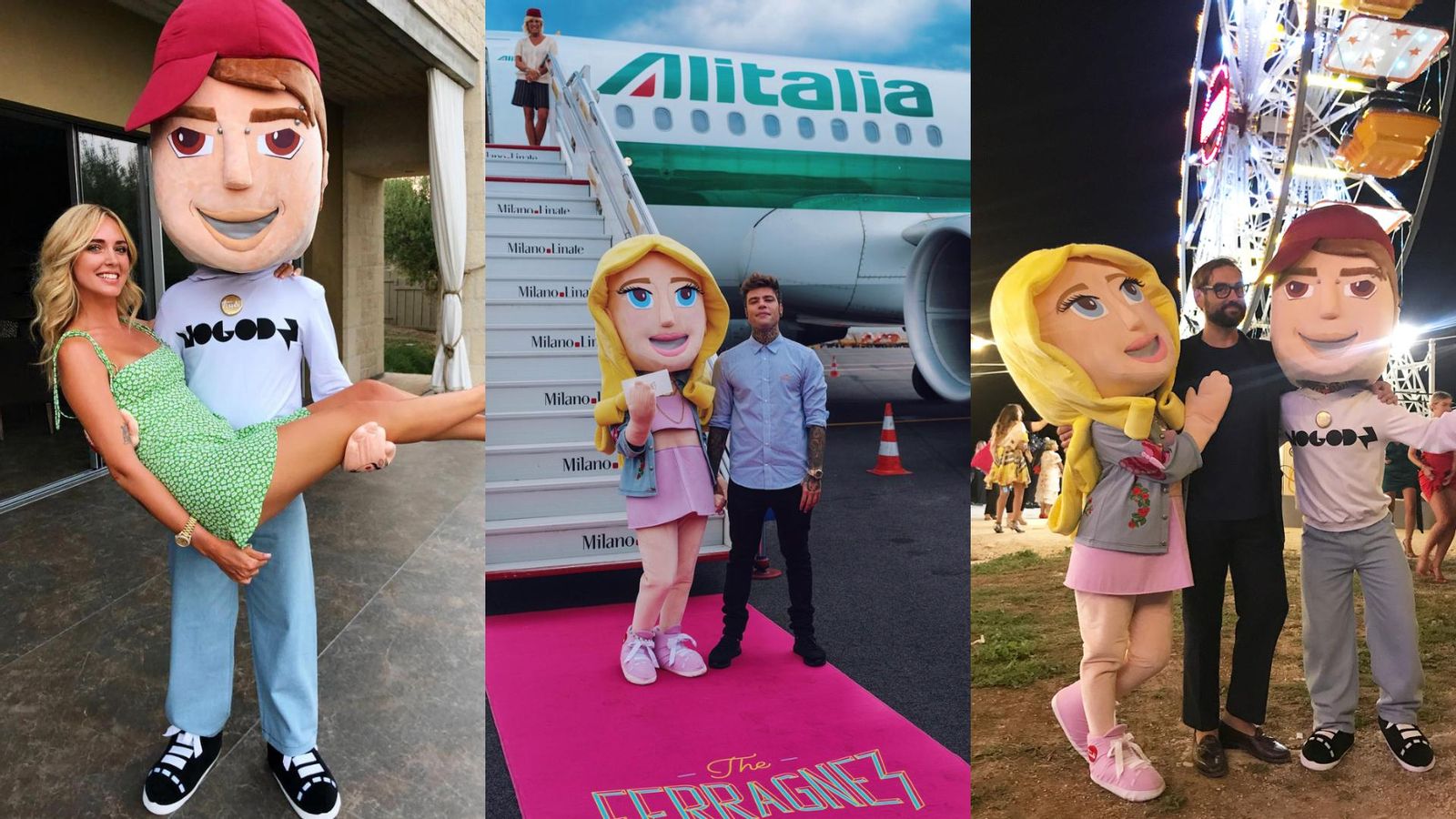 Las mascotas de 'The Ferragnez', junto a Chiara, Fedez y amigos.