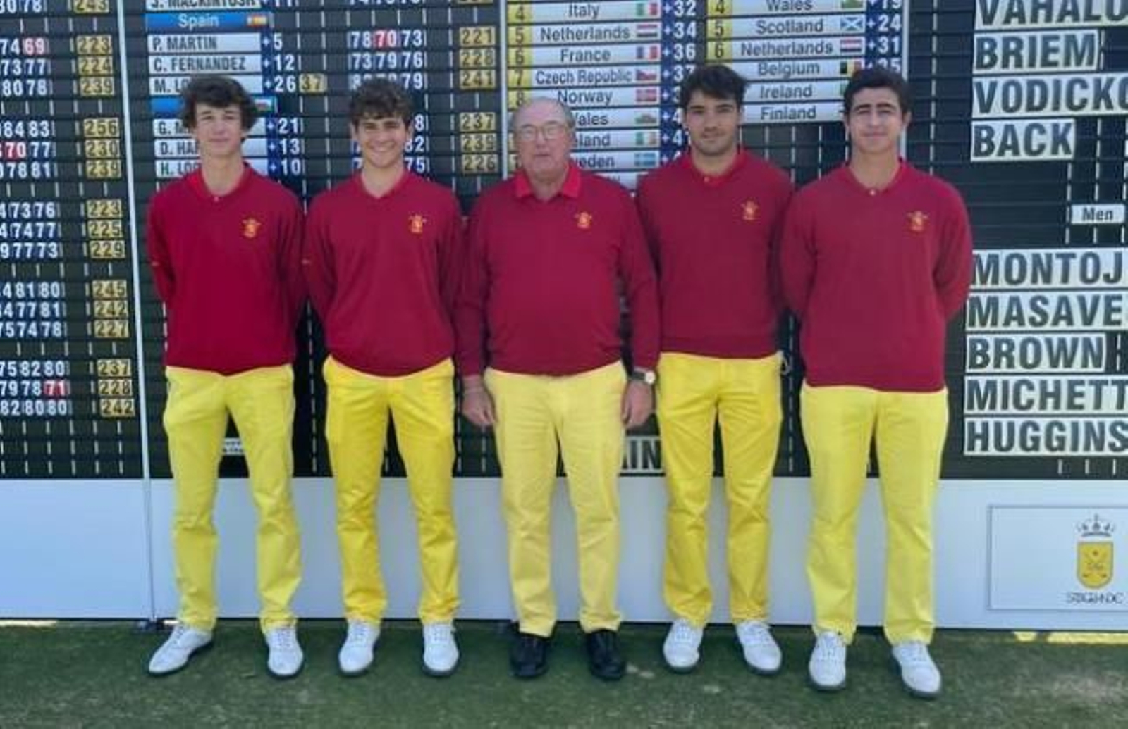 La selección española, con el sanroqueño Ángel Ayora