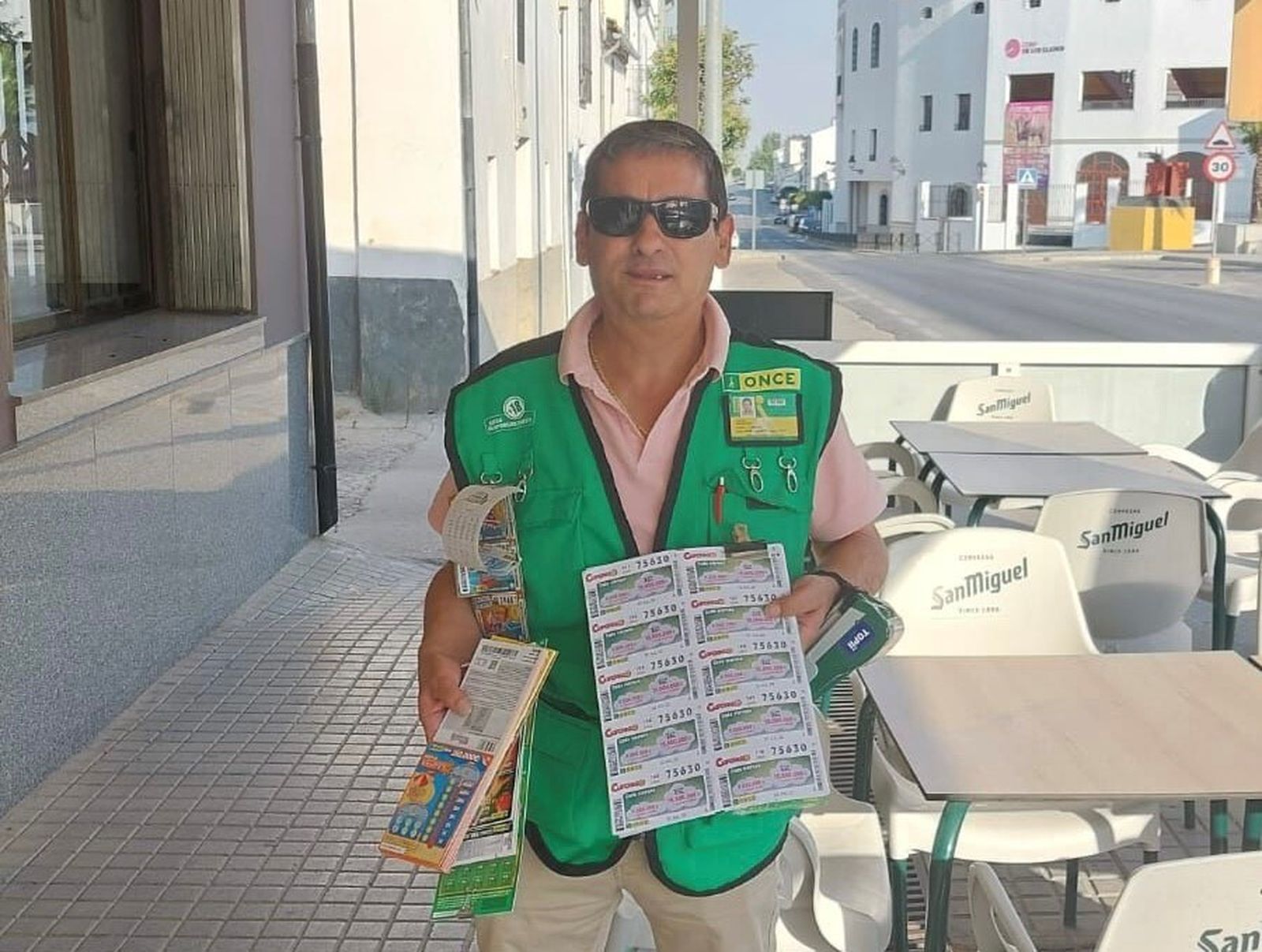 El vendedor de la ONCE de Pozoblanco, Antonio Sánchez.