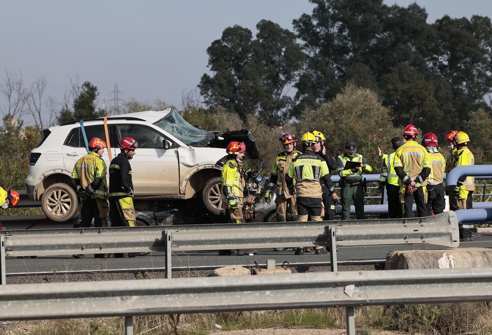 Las imágenes del accidente mortal en la Autovía Ruta la Plata