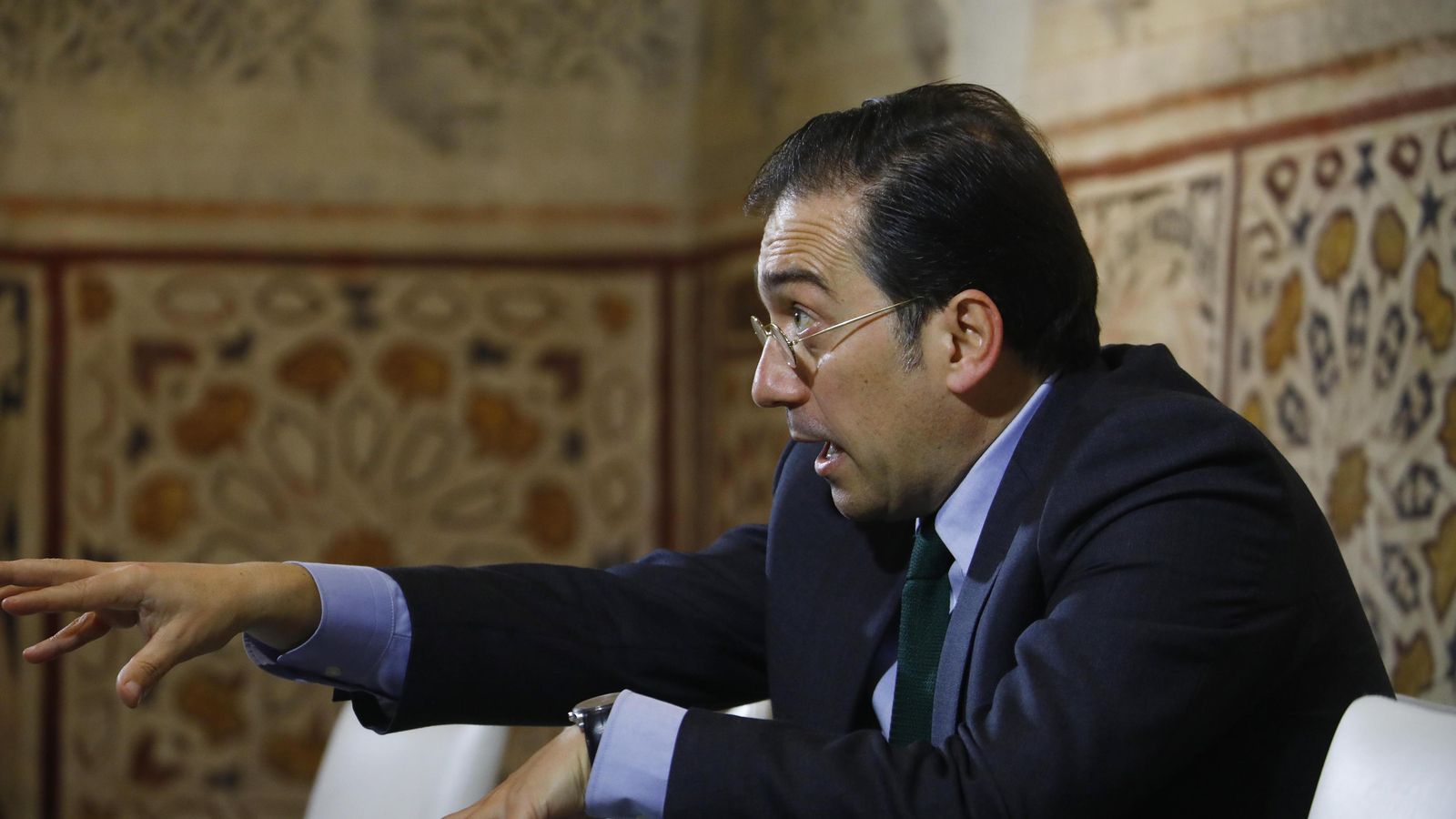 José Manuel Álbares, durante la entrevista.