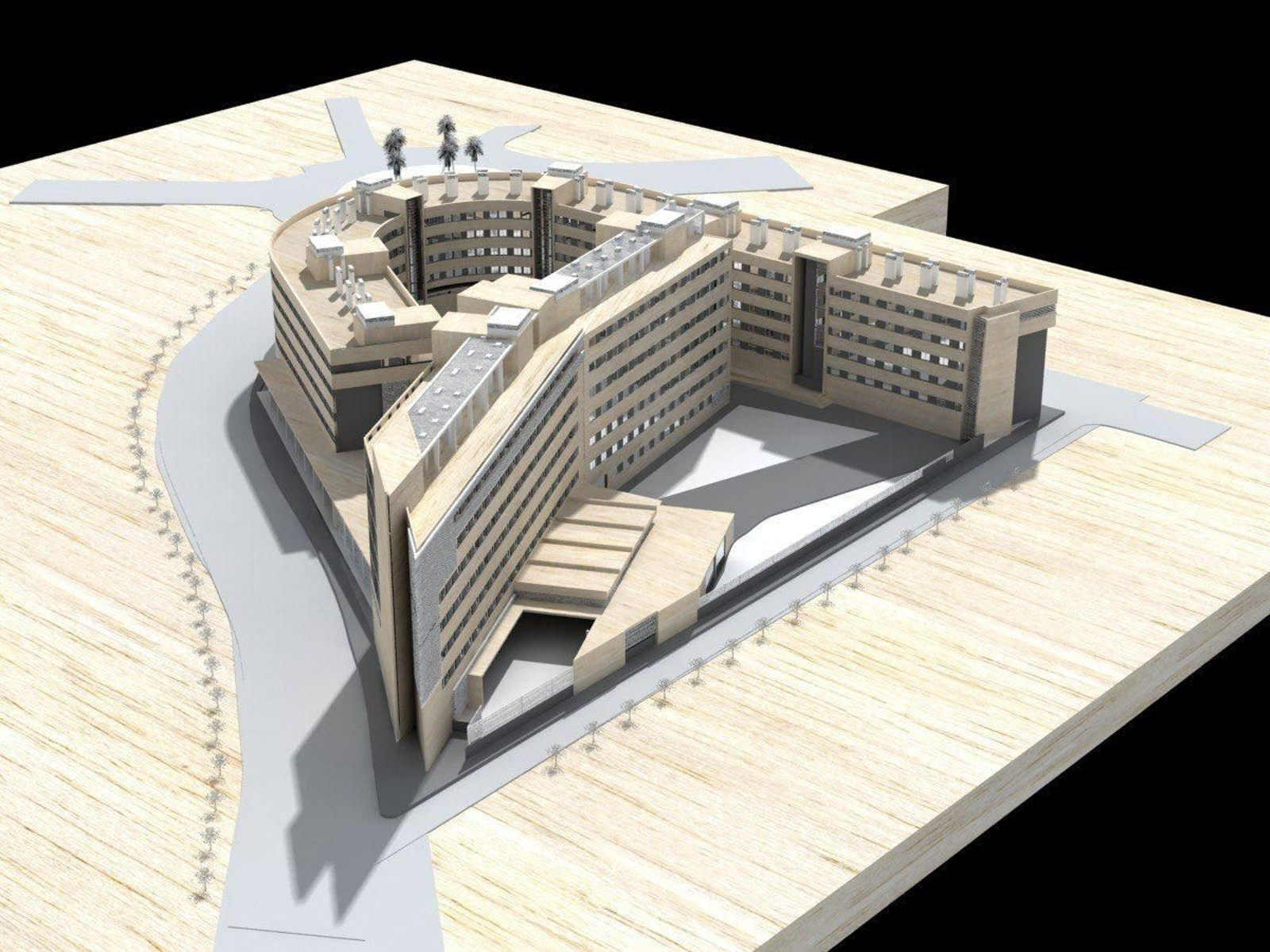 Maqueta del complejo de apartamentos. Maqueta del complejo de apartamentos.