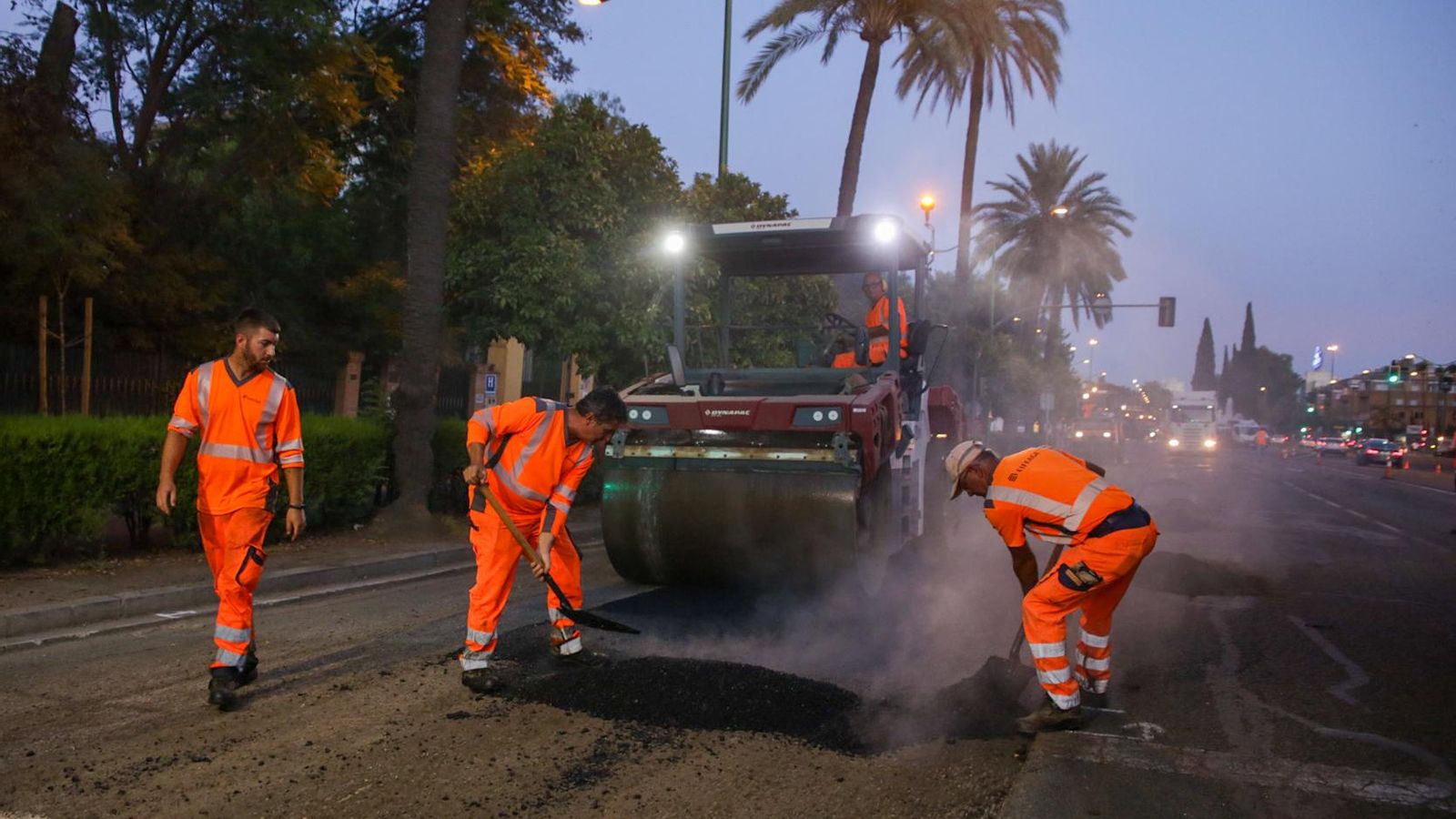 Asfaltado de la Avenida de la Palmera.
