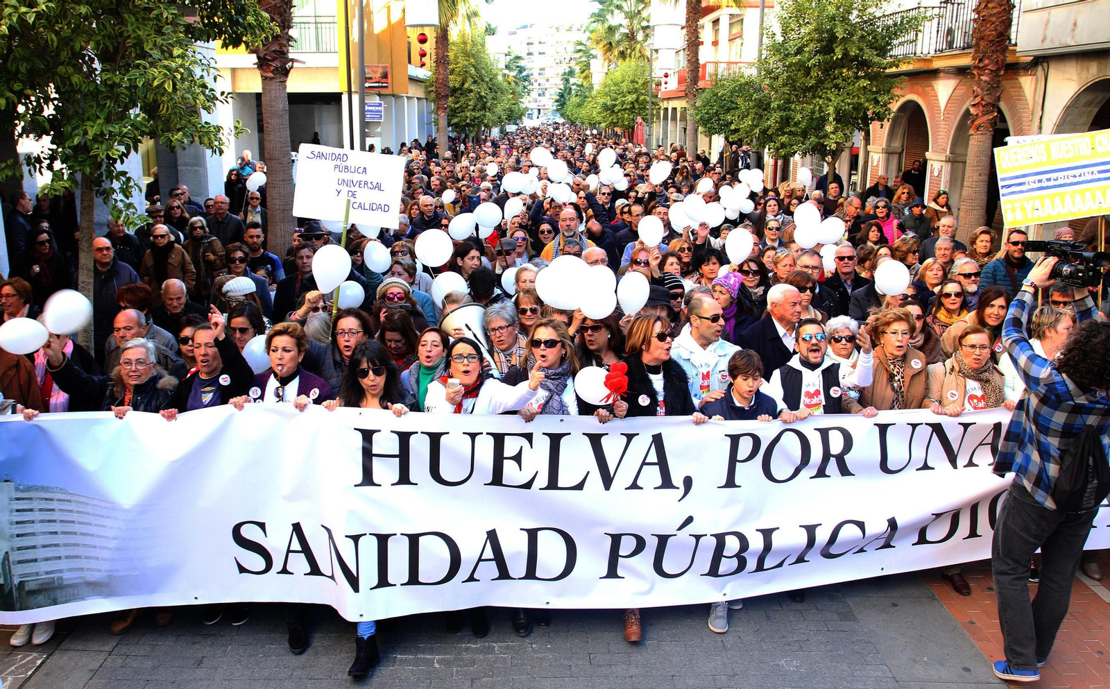 La marea blanca, en Huelva