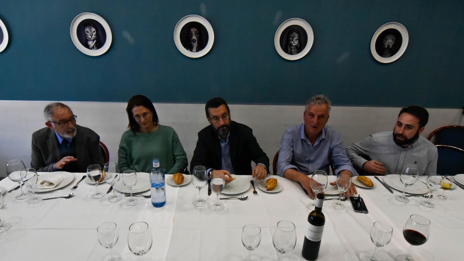 José Ramón Mata, Mayte Gómez, Juan Franco, Juan Antonio Valle y Juan Blas Santos.