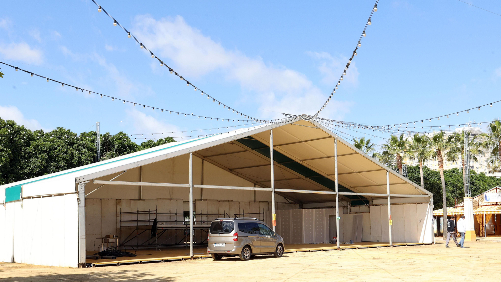 Preparativos en la Feria del Caballo 2024 de Jerez