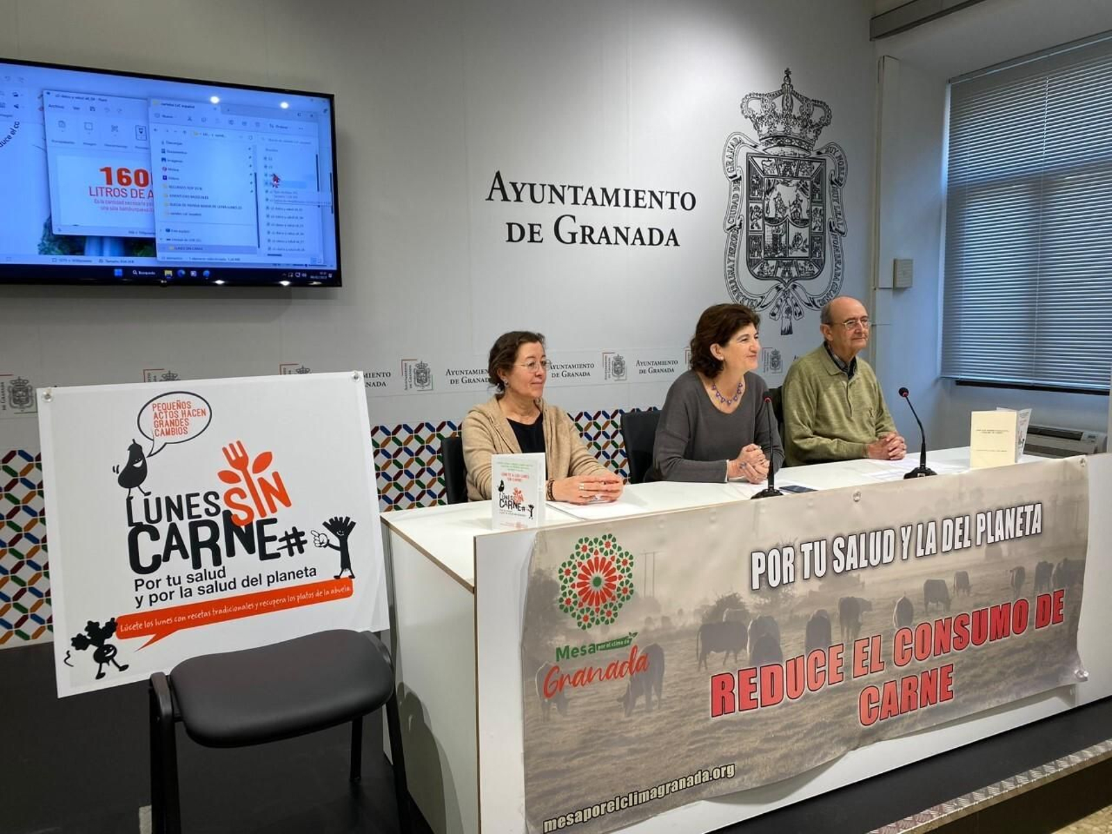 Presentación de la iniciativa de la Mesa por el Clima en el Ayuntamiento.