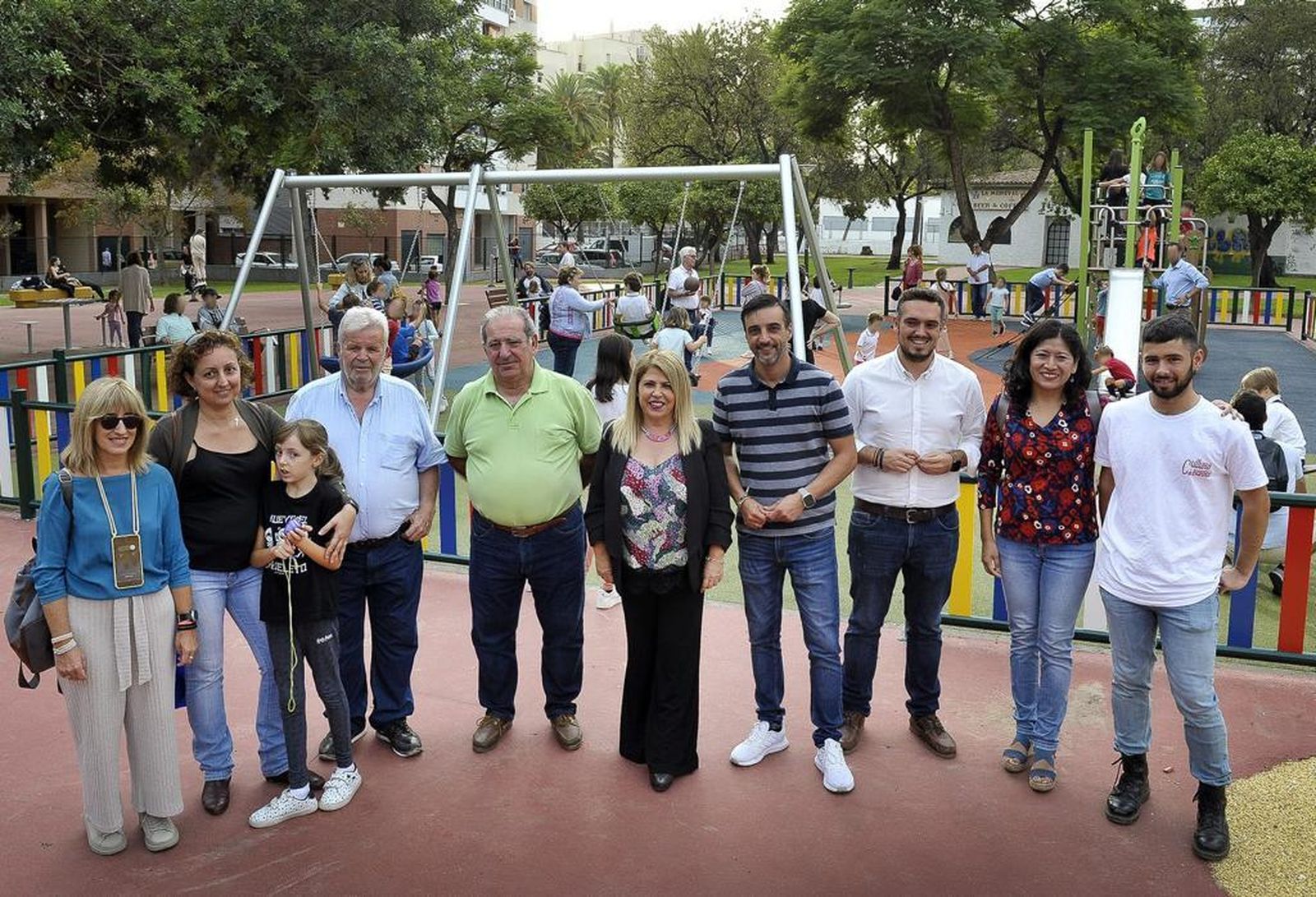 Mamen Sánchez, en la inauguración de la reforma del parque de San Joaquín.