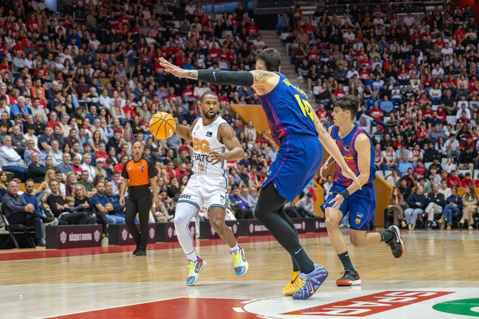 El base Derek Needham en el partido ante el Barcelona el pasado fin de semana.