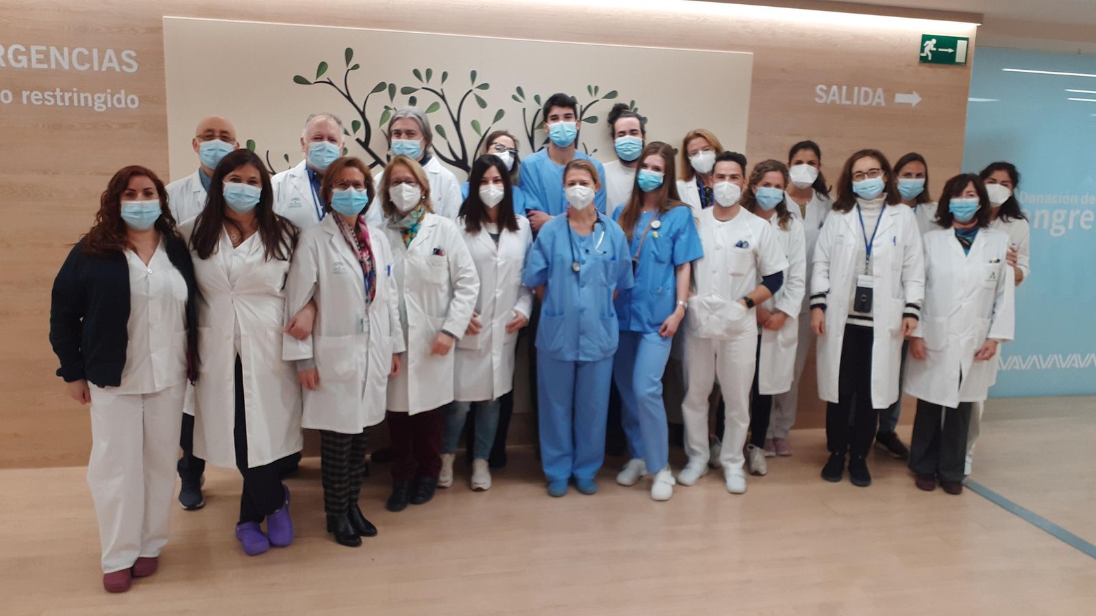 El equipo asistencial de la unidad de Hematología.