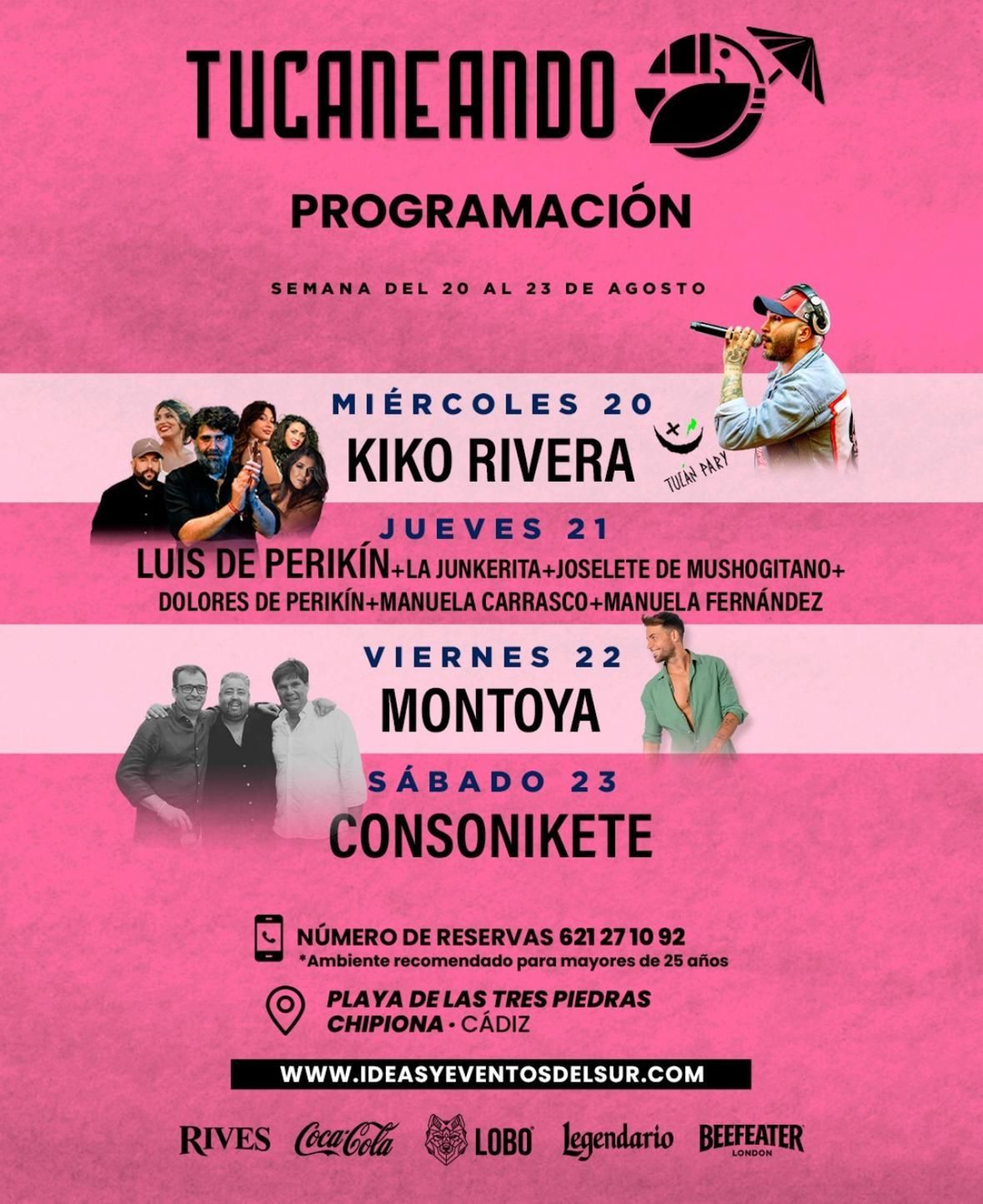 Kiko Rivera, Montoya, Consonikete, en Tucaneando. Chipiona.