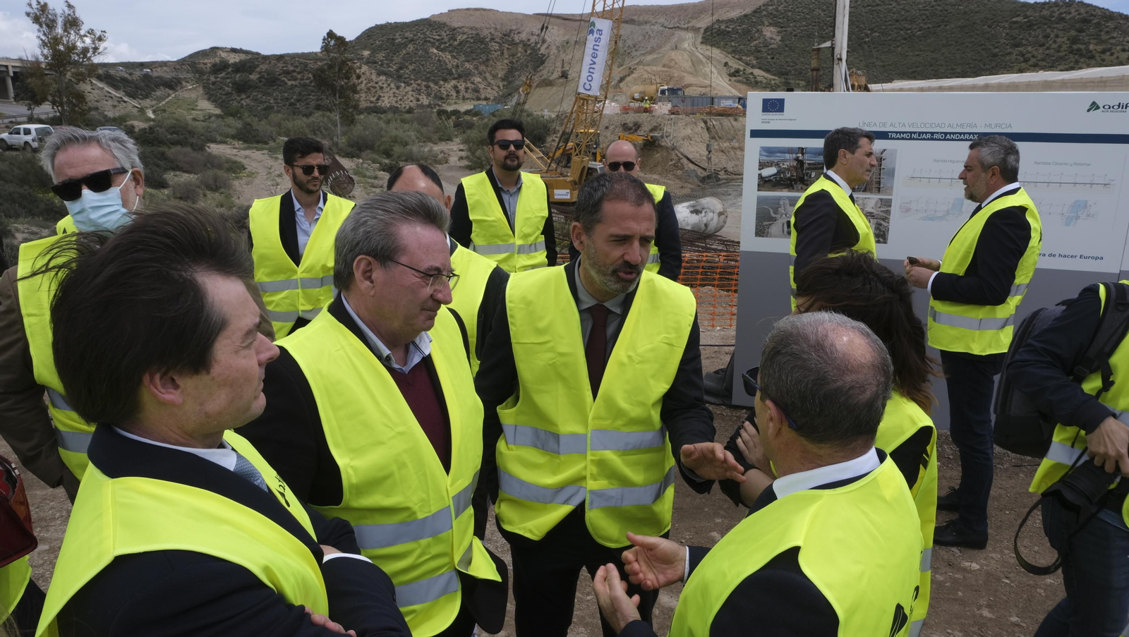Imágenes de la visita a las obras del AVE en Almería.
